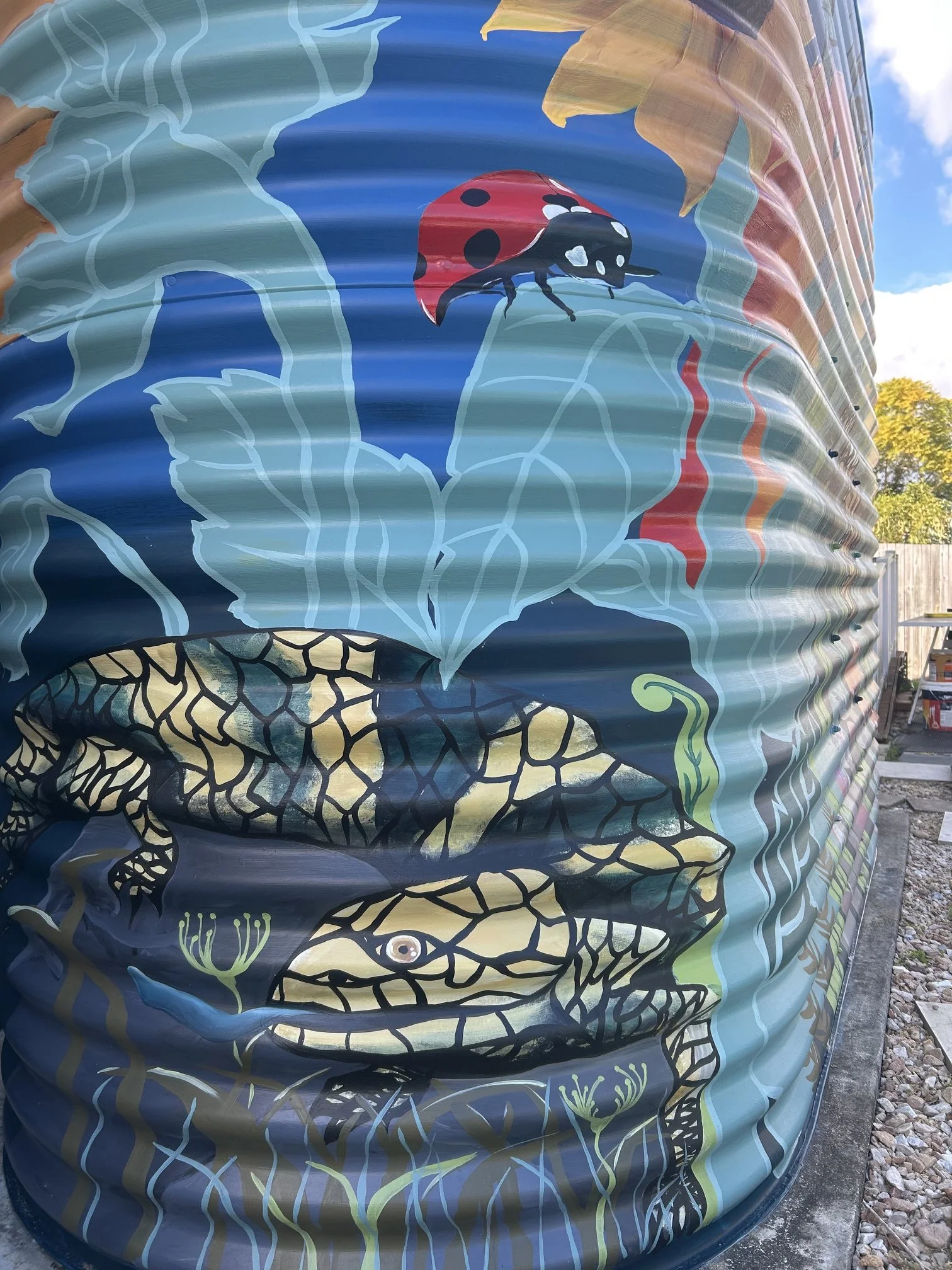 Water tank mural