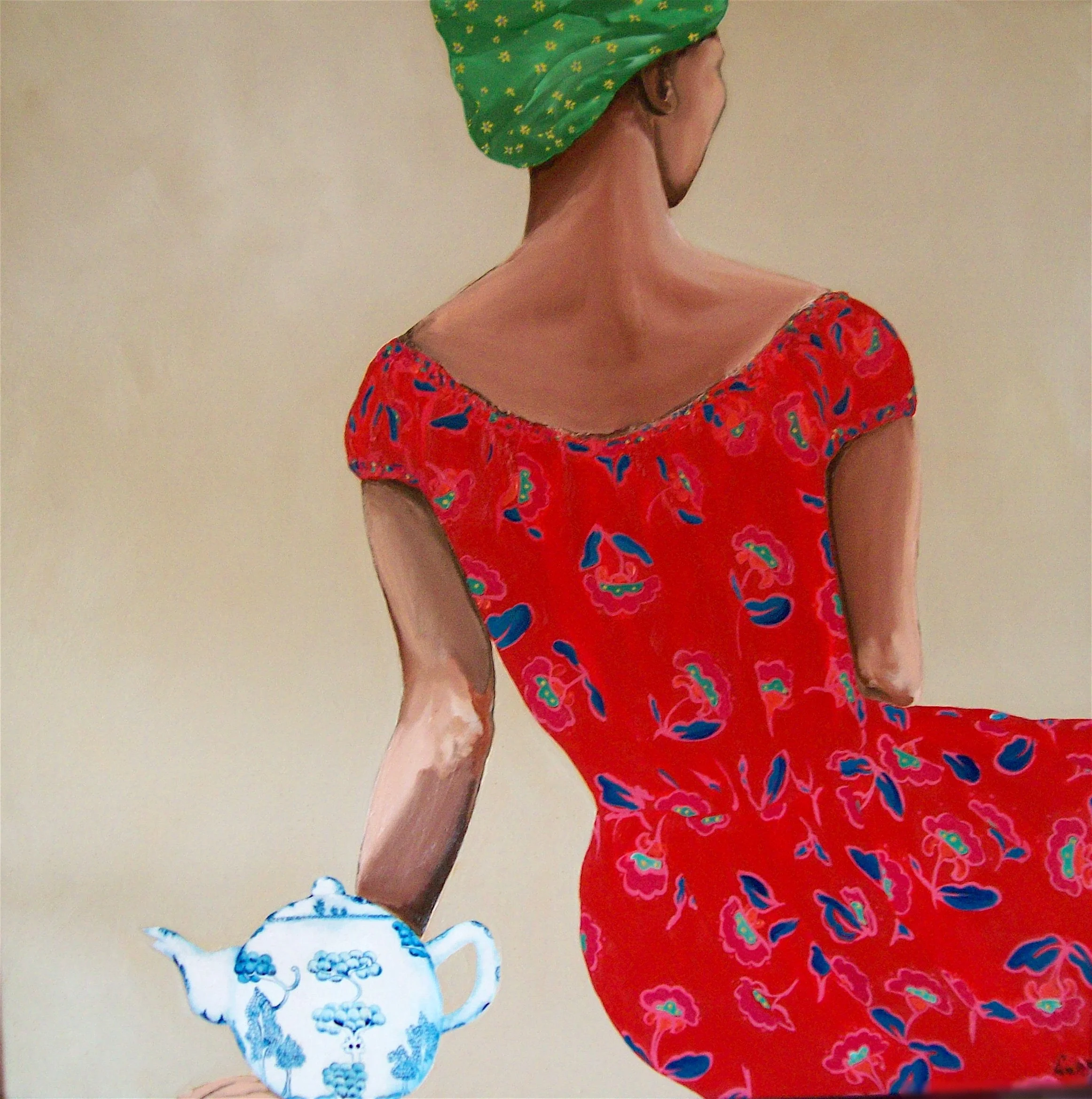 Afternoon Reprieve.  Oil on canvas.  90 x 90cm.  SOLD