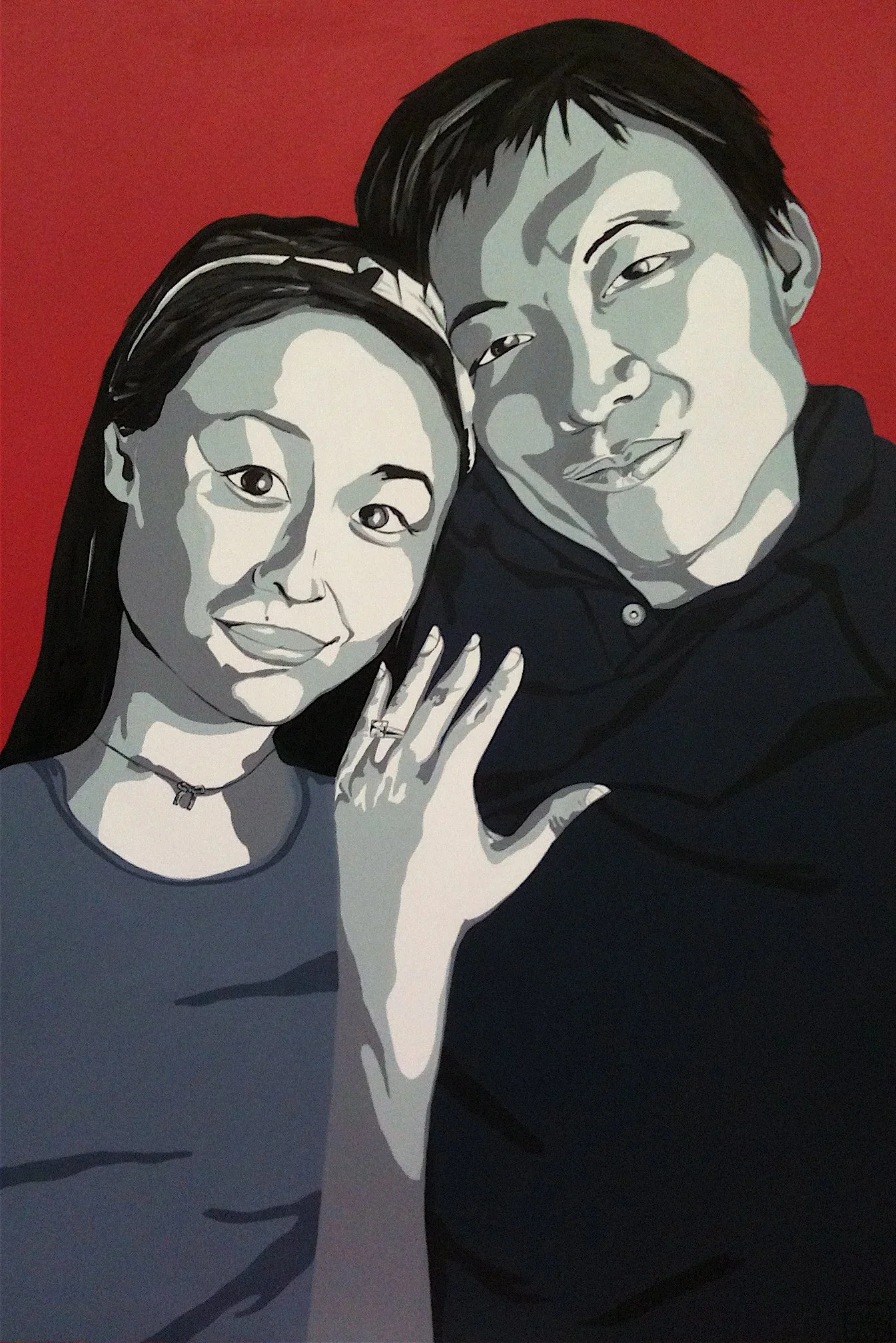 Engagement portrait commission.  Oil on canvas.  SOLD