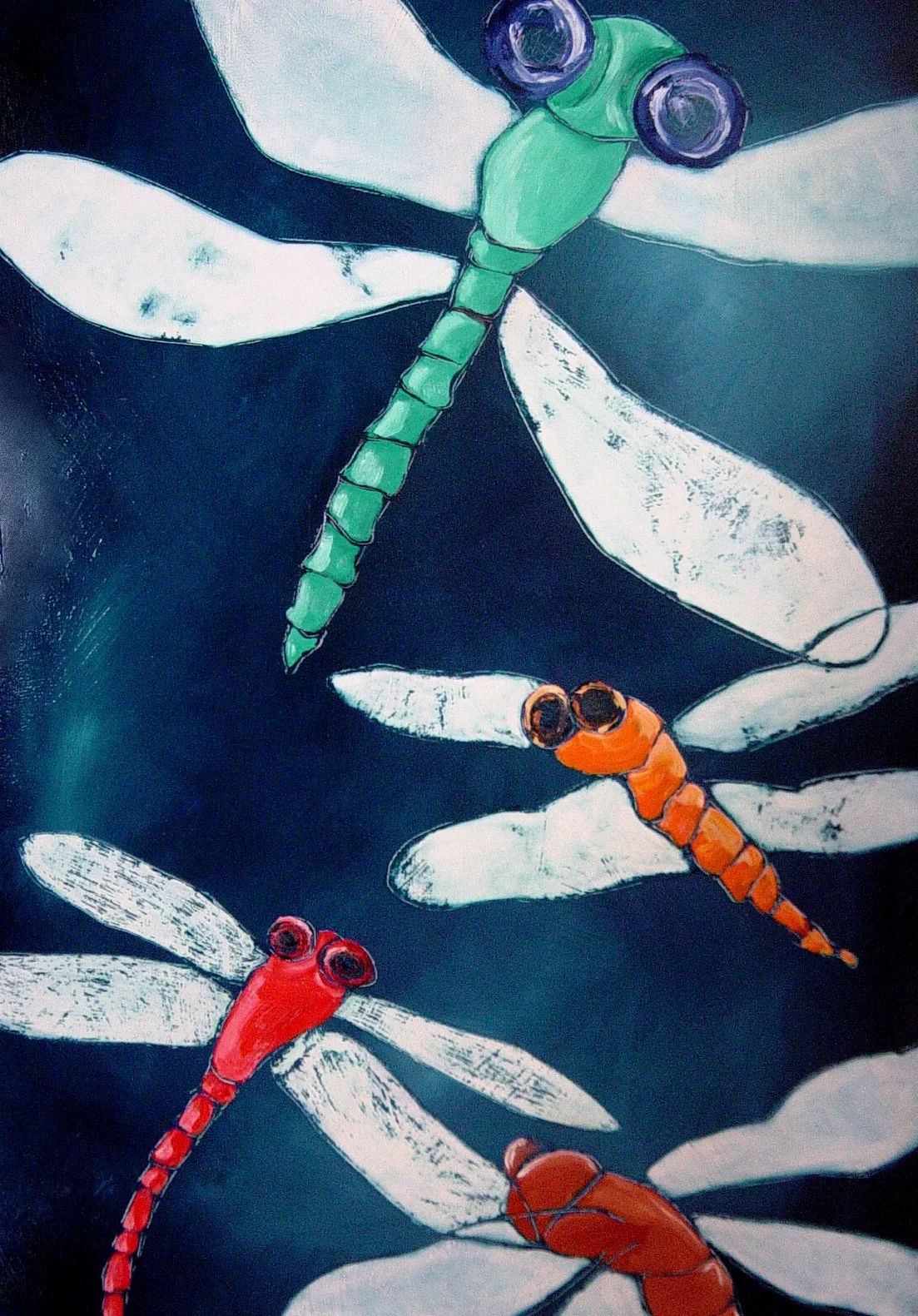 Dragonflys.  Oil on canvas.  SOLD