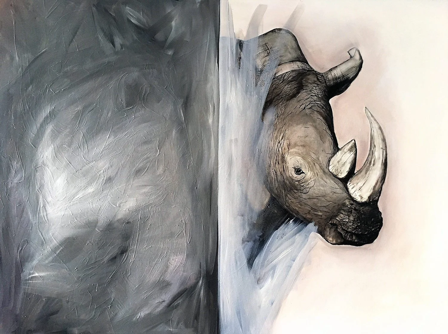 Rhine in Trouble.  Oil on canvas.  120 x 100cm.  SOLD