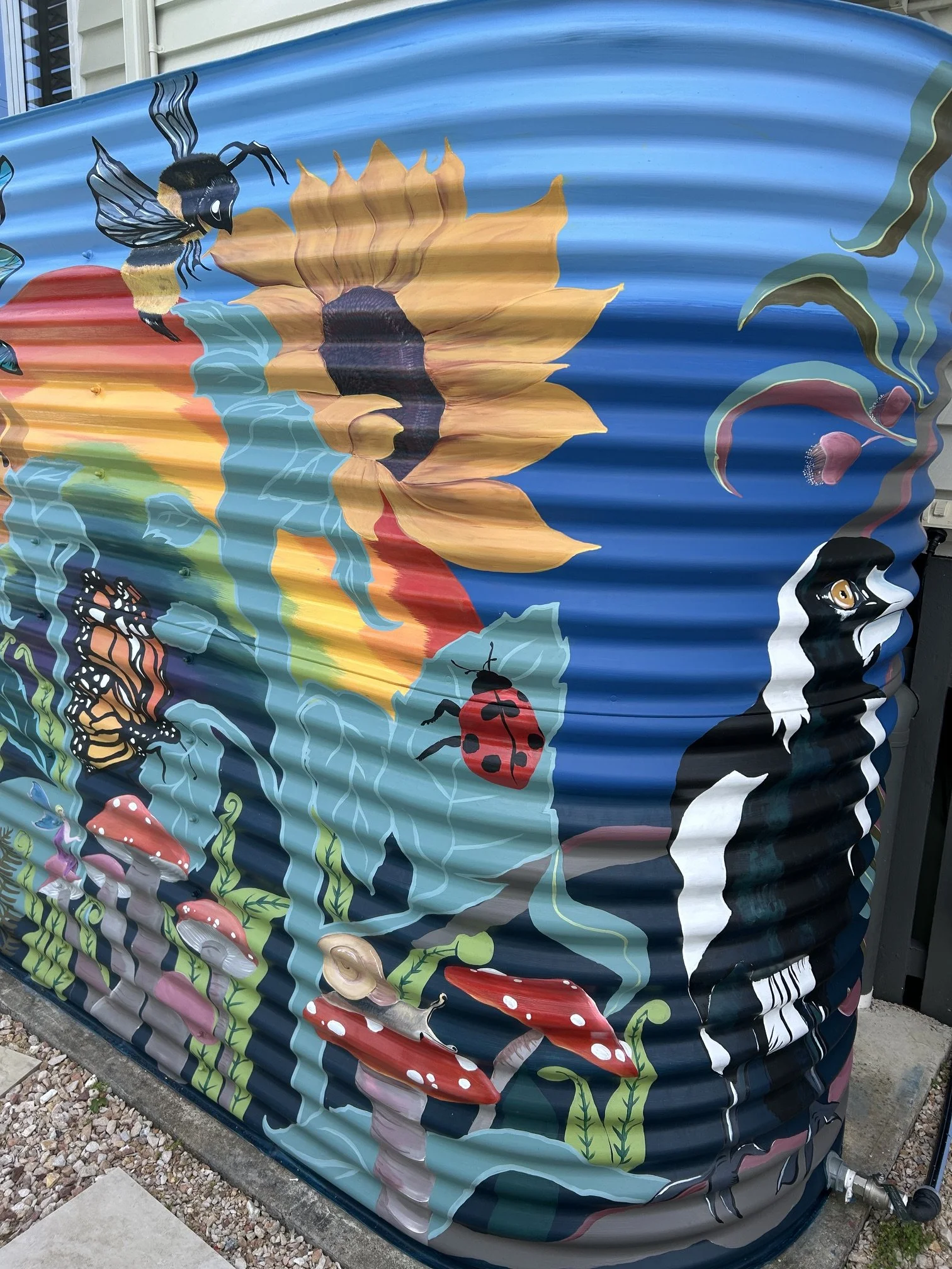 Water tank mural