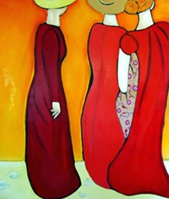 By the Beach.  Oil on canvas.  SOLD