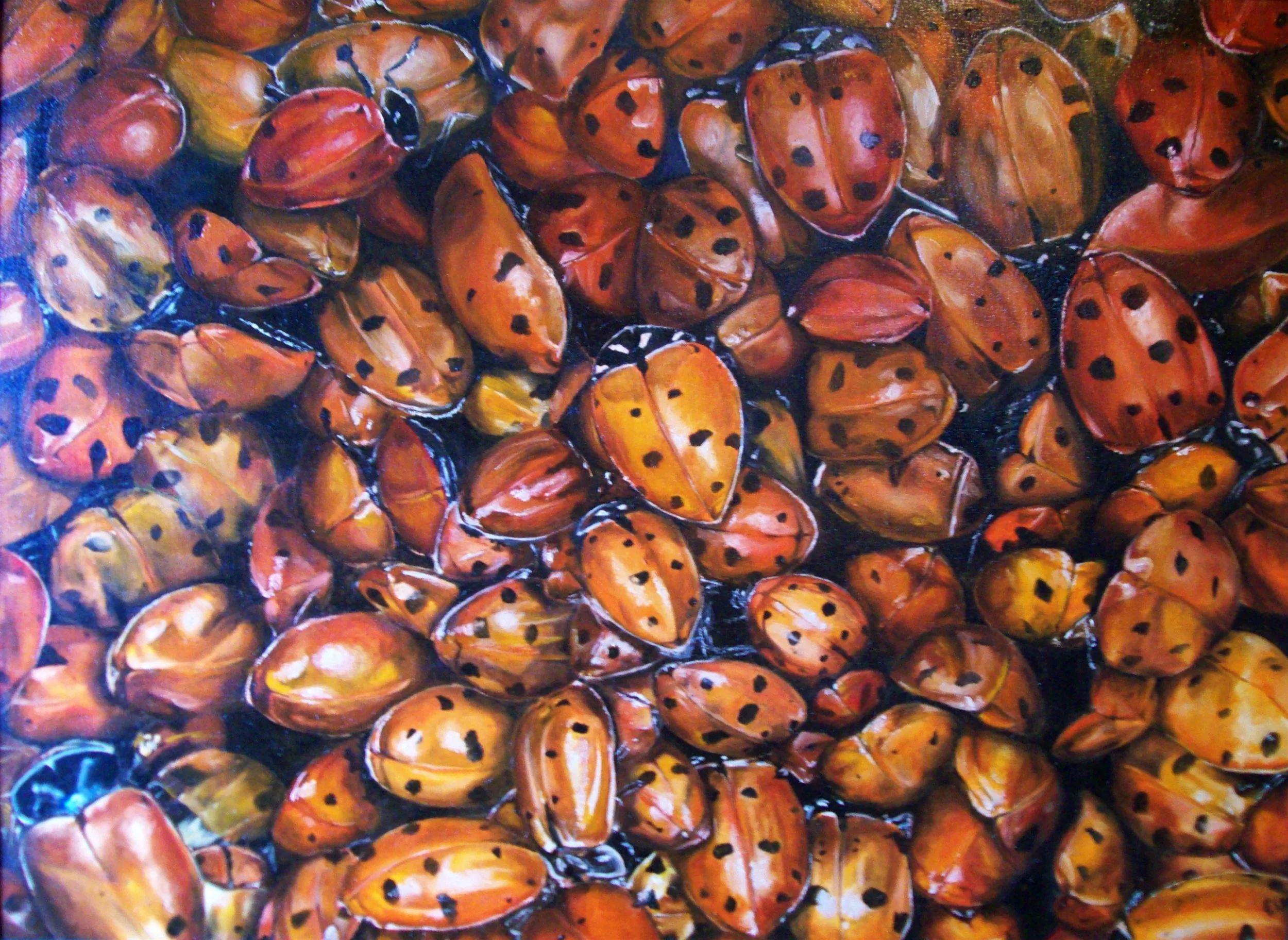 Beetlemania.  Oil on canvas.  The Tonights' Album cover.  Private collection. 