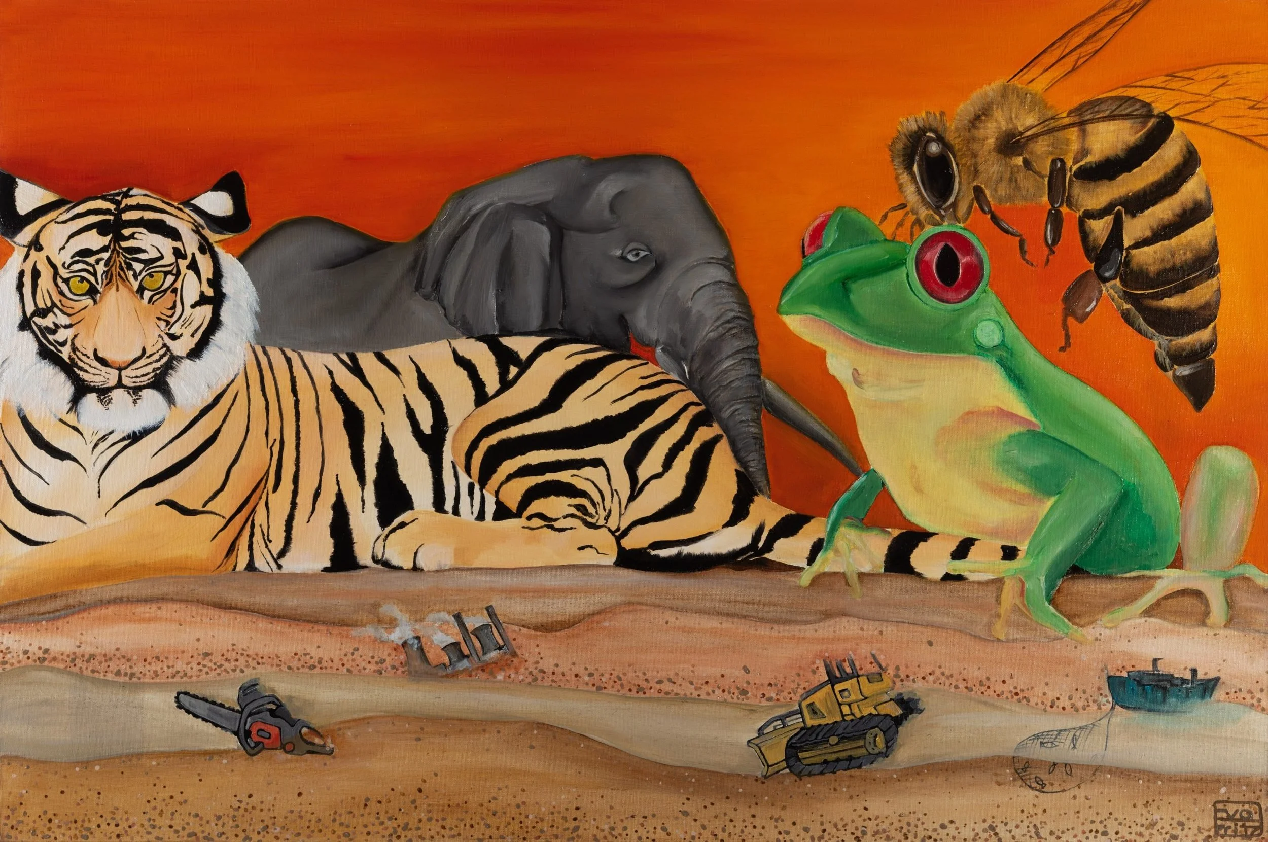 Protection of the Species.  Oil on Canvas.  SOLD