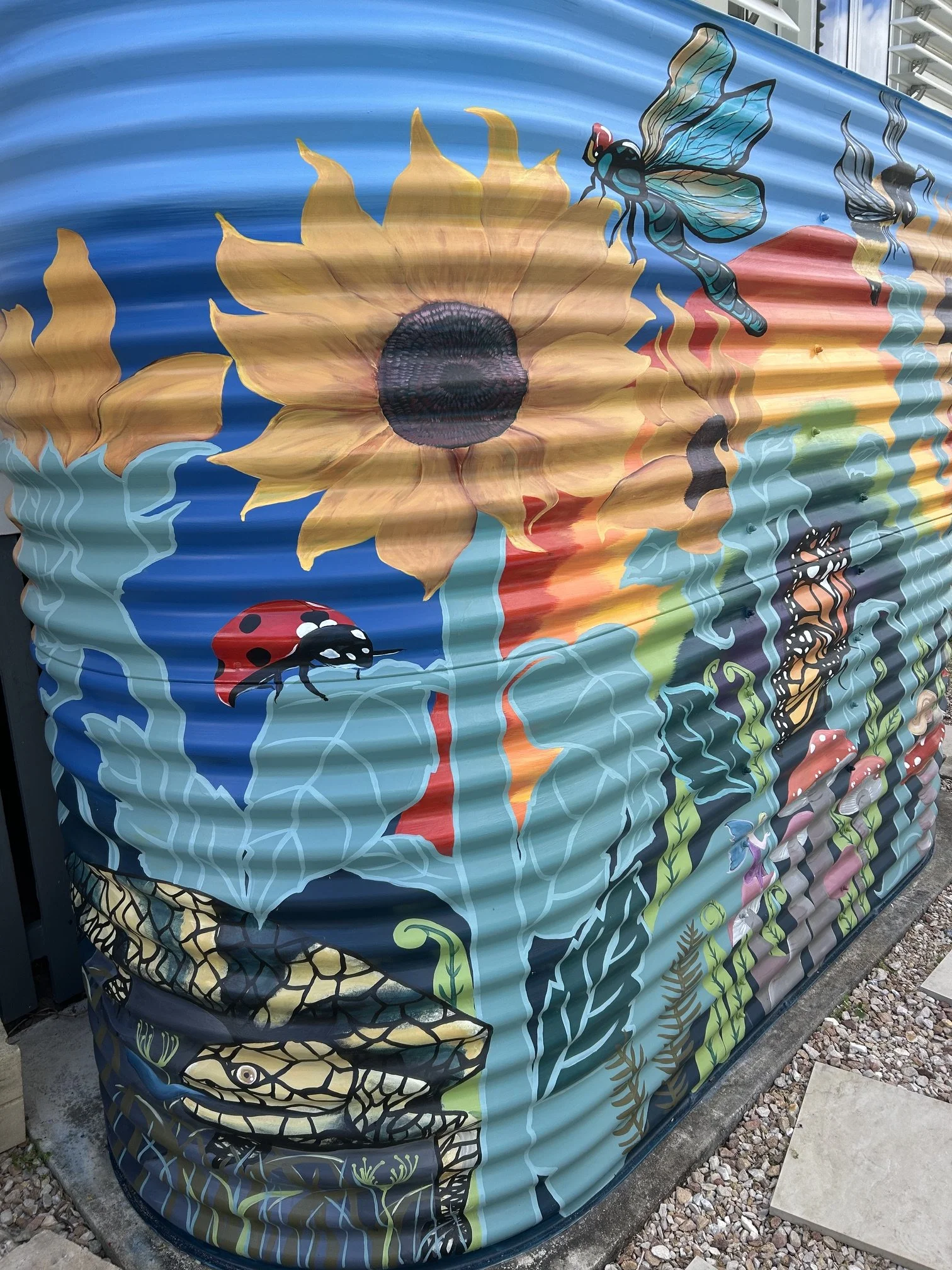 Water tank mural