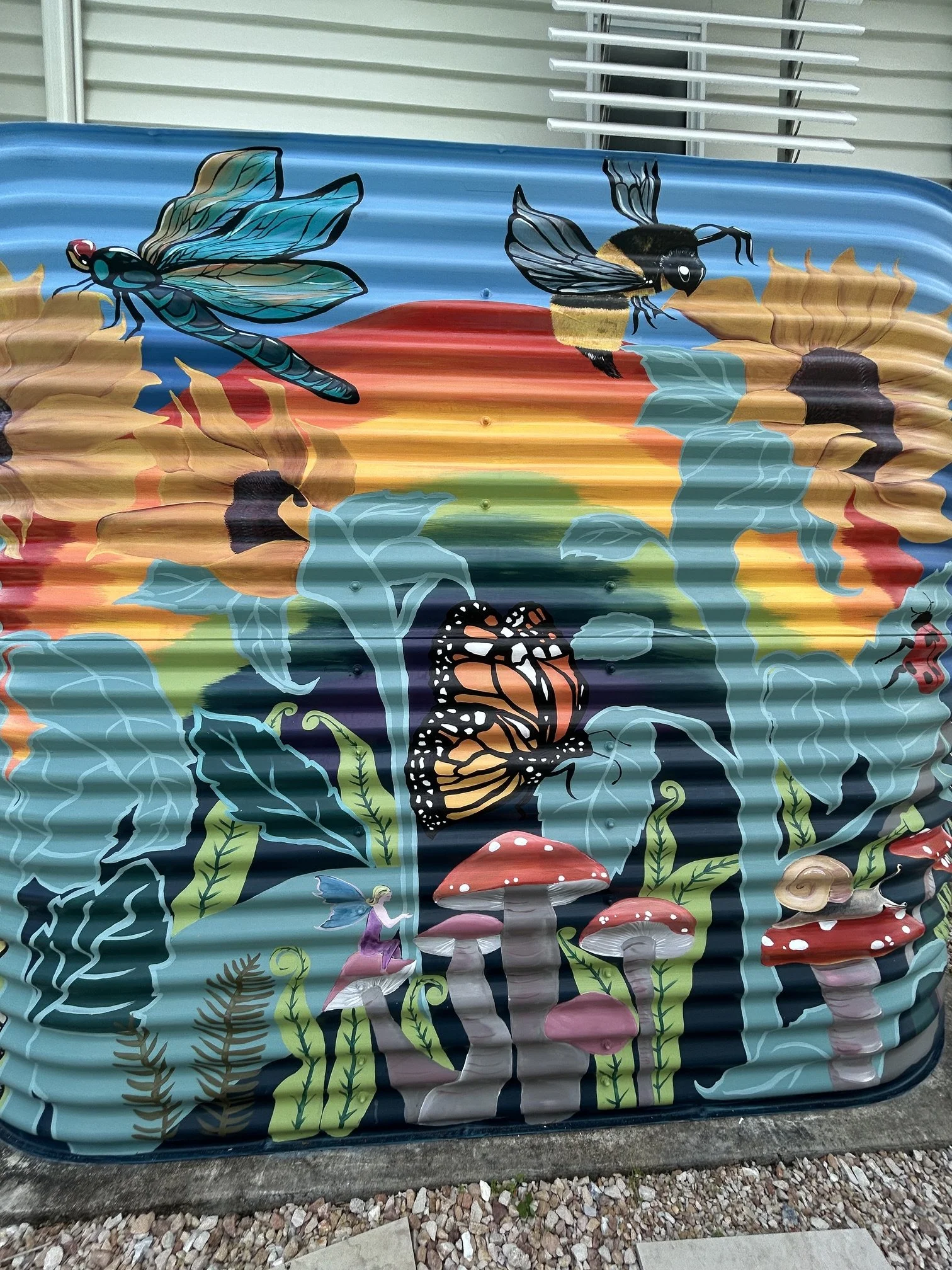 Water tank mural