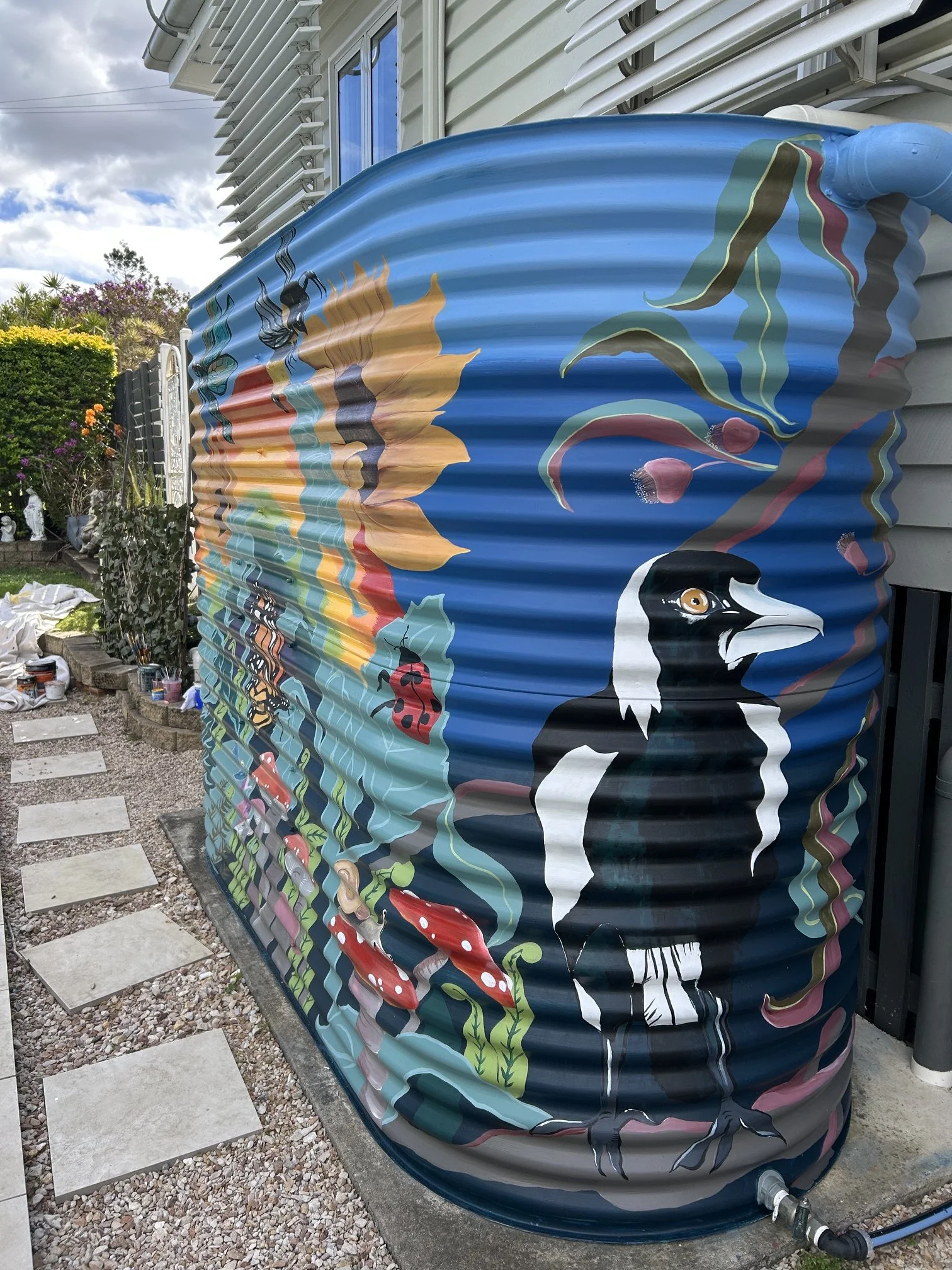 Water tank mural