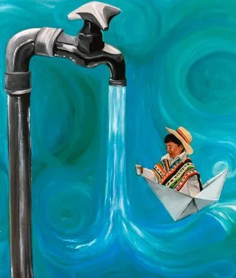 Clean Water.  Oil on Board.  SOLD