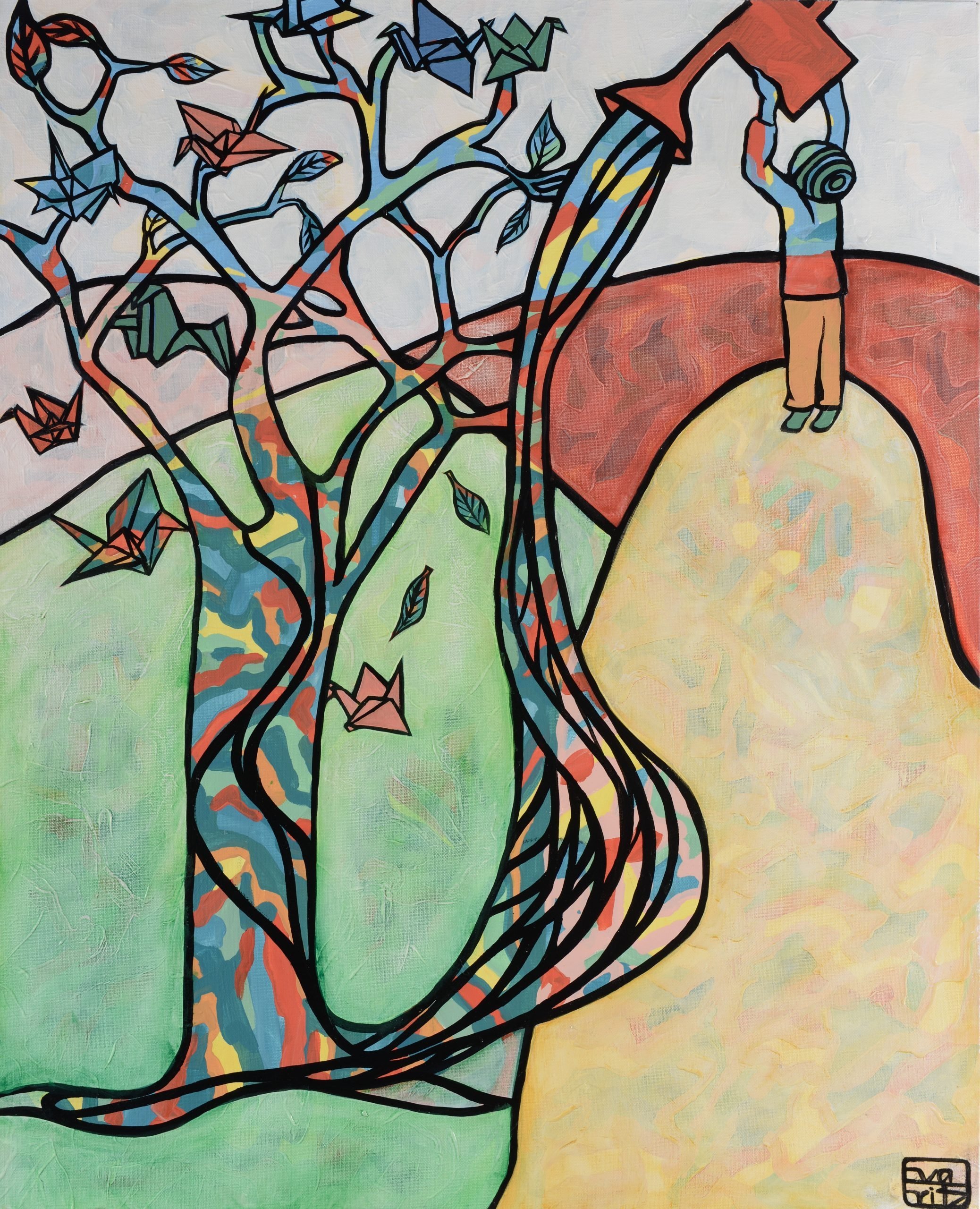 Grow Your Own Spirit.  Acrylic and Oil on canvas.  Private collection. 