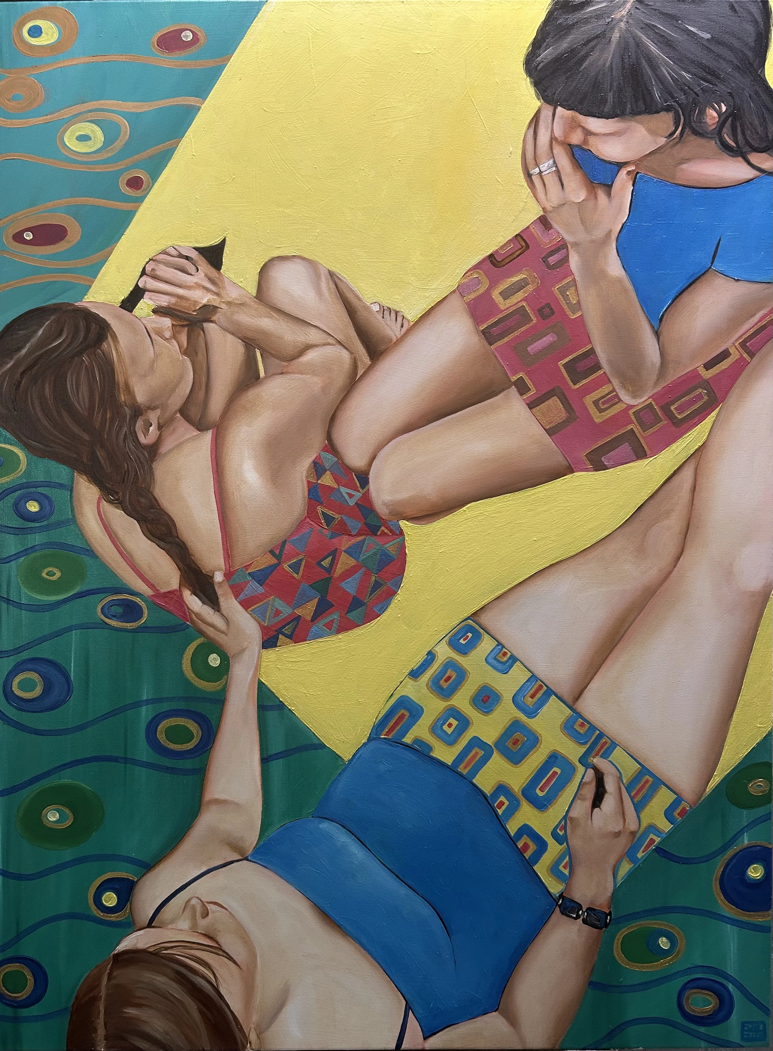Sisters.  Oil on canvas.  76cm x 120cm. 