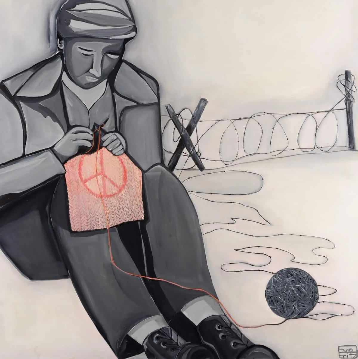 Peace.  Oil on Canvas.  90 X 90cm. SOLD