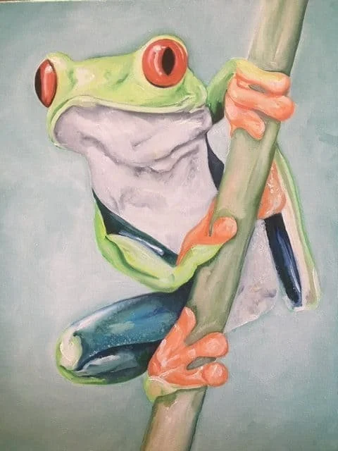 Froggie.  Oil on canvas.  40 x 60cm. SOLD