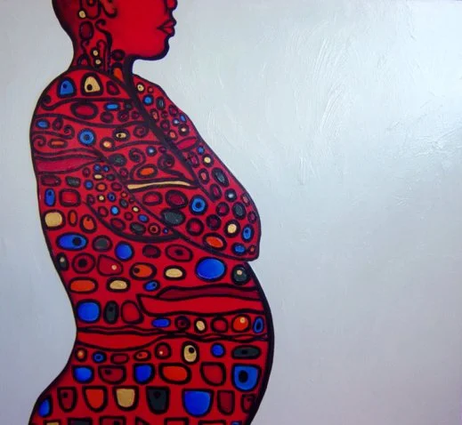 United Colours of Bellyton.  Oil on canvas.  90 x90cm.  SOLD