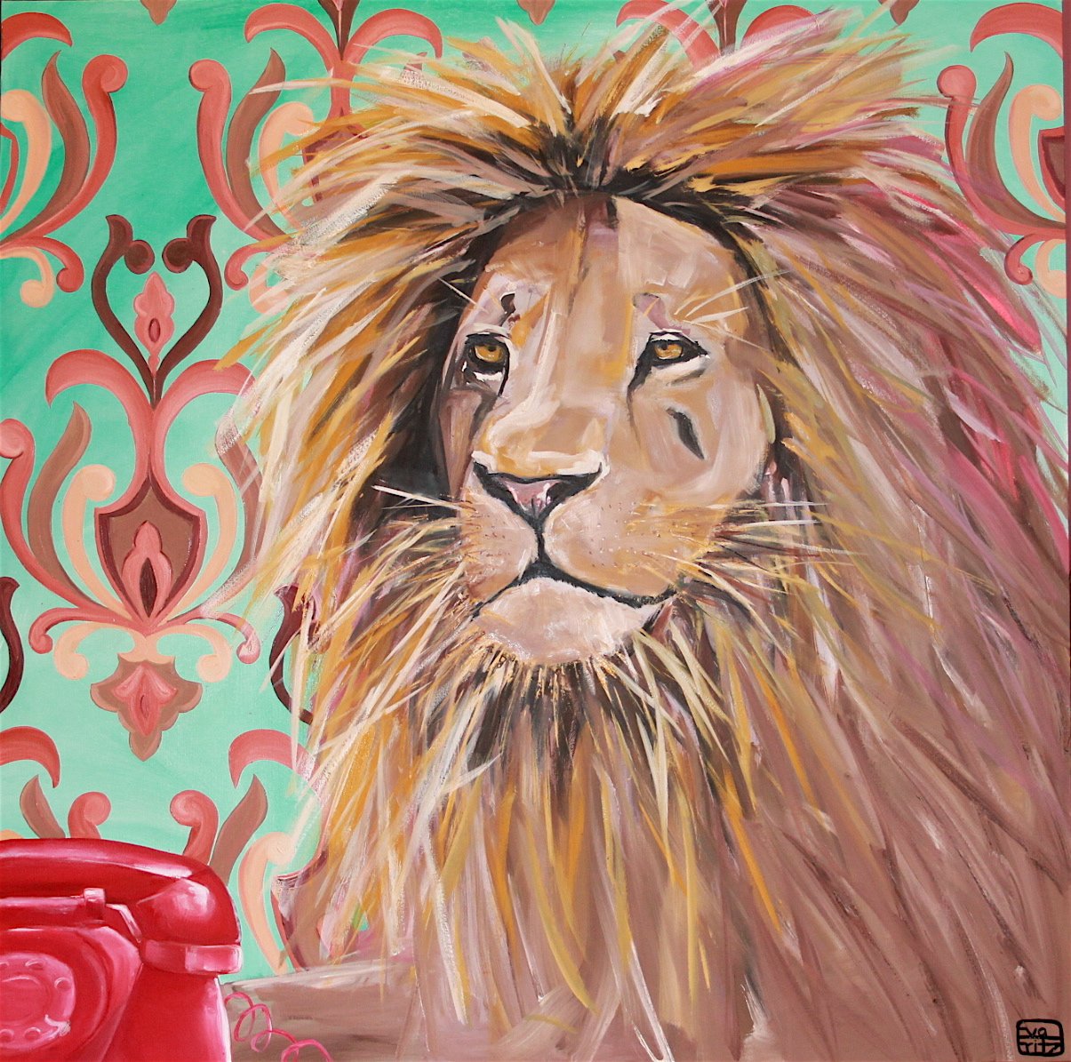 Do Not Call This Number.  Oil on canvas.  101 x 101cm.  SOLD