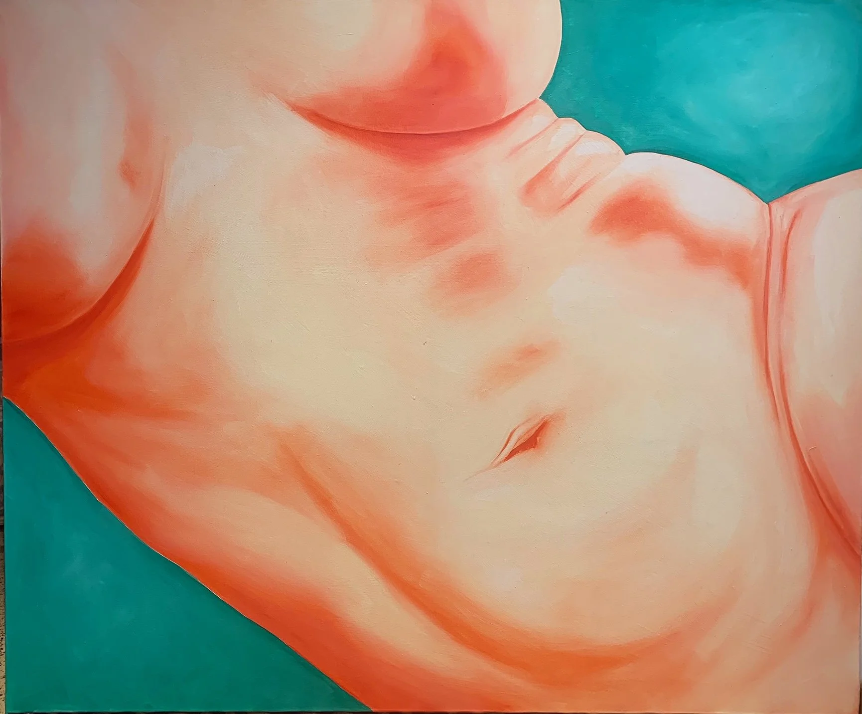 The Parts You Don't See.  Oil on canvas.  90 x90cm.  SOLD