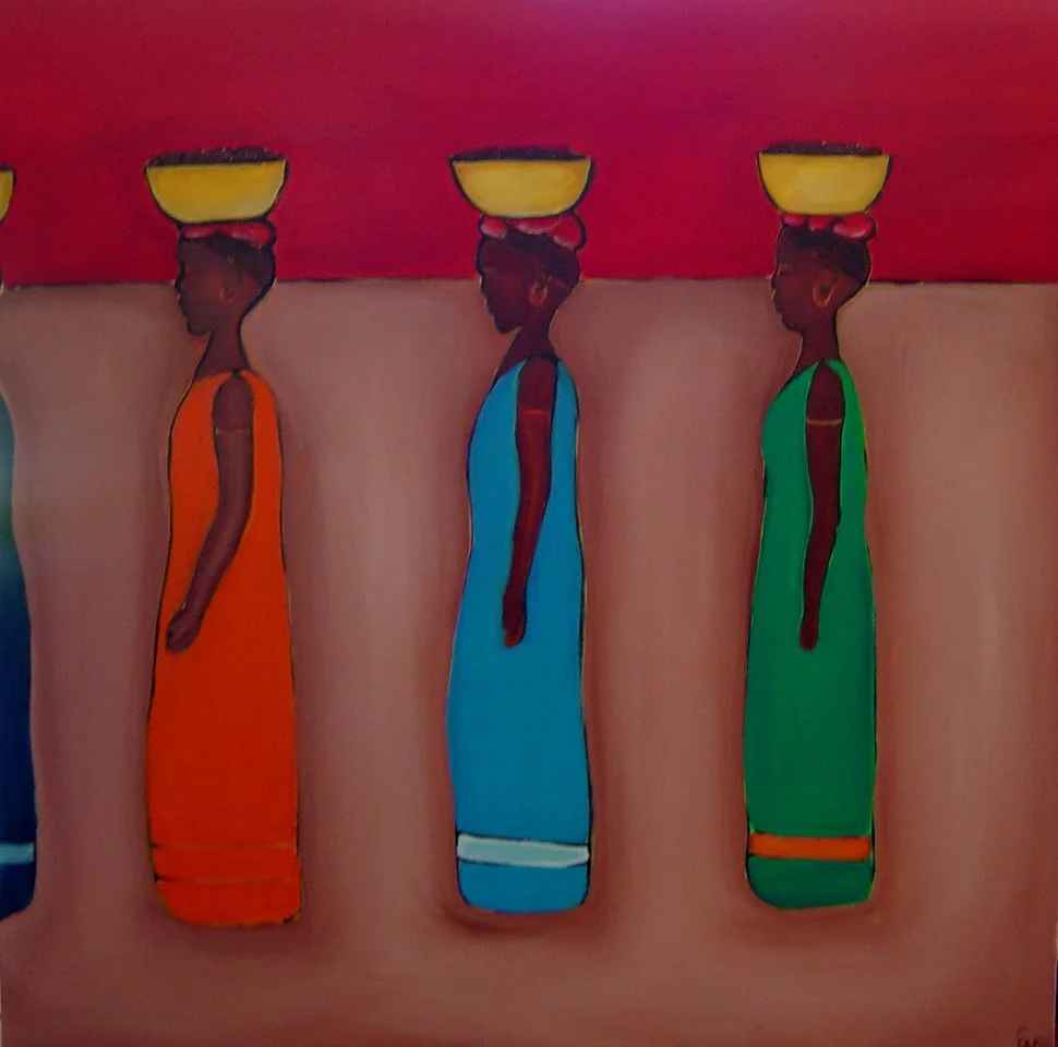 The Harvest.  Oil on canvas. 90 x 90cm.  Cafe commission.  SOLD