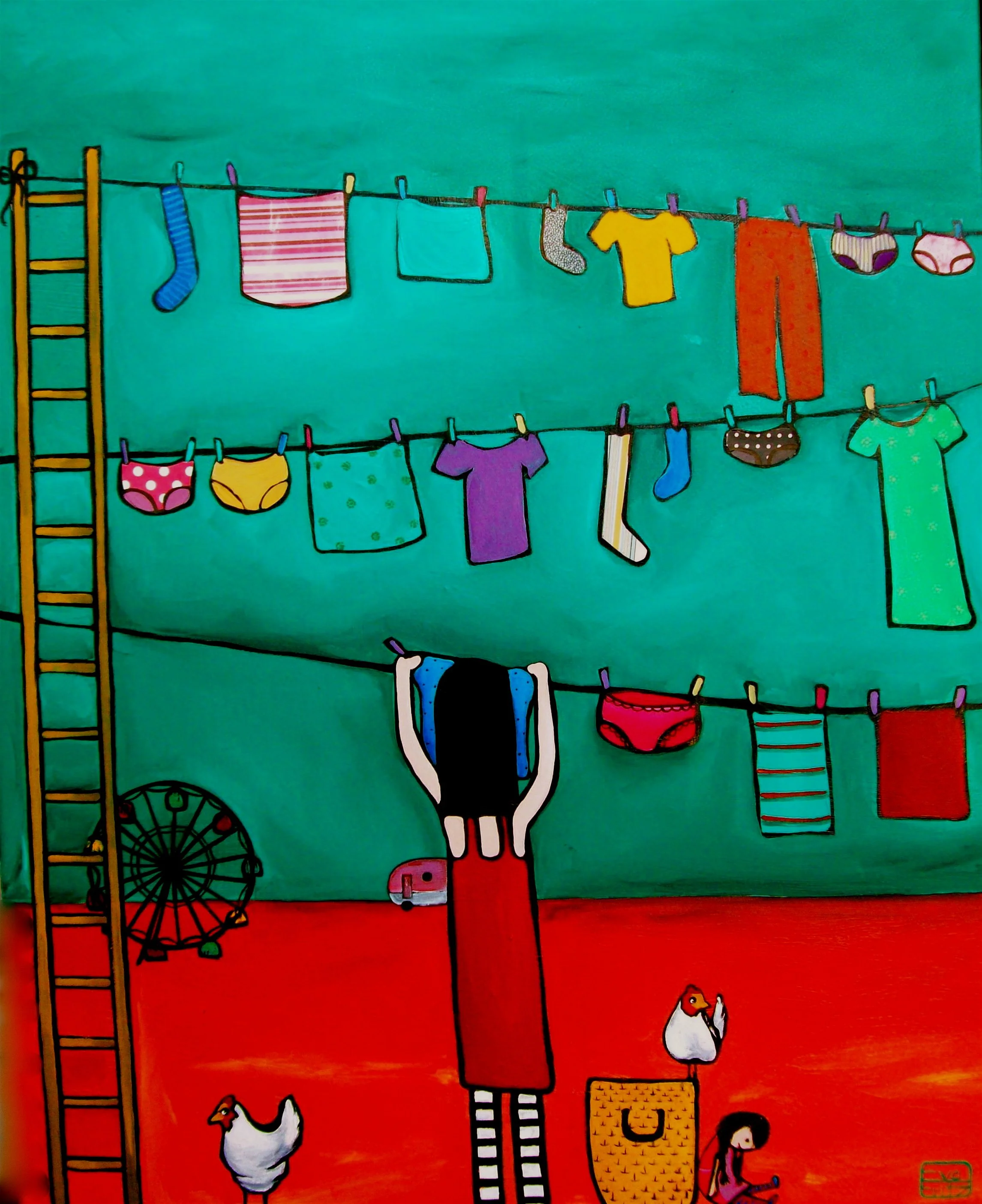 When the Circus Comes to Town.  Oil on Canvas.  SOLD. 