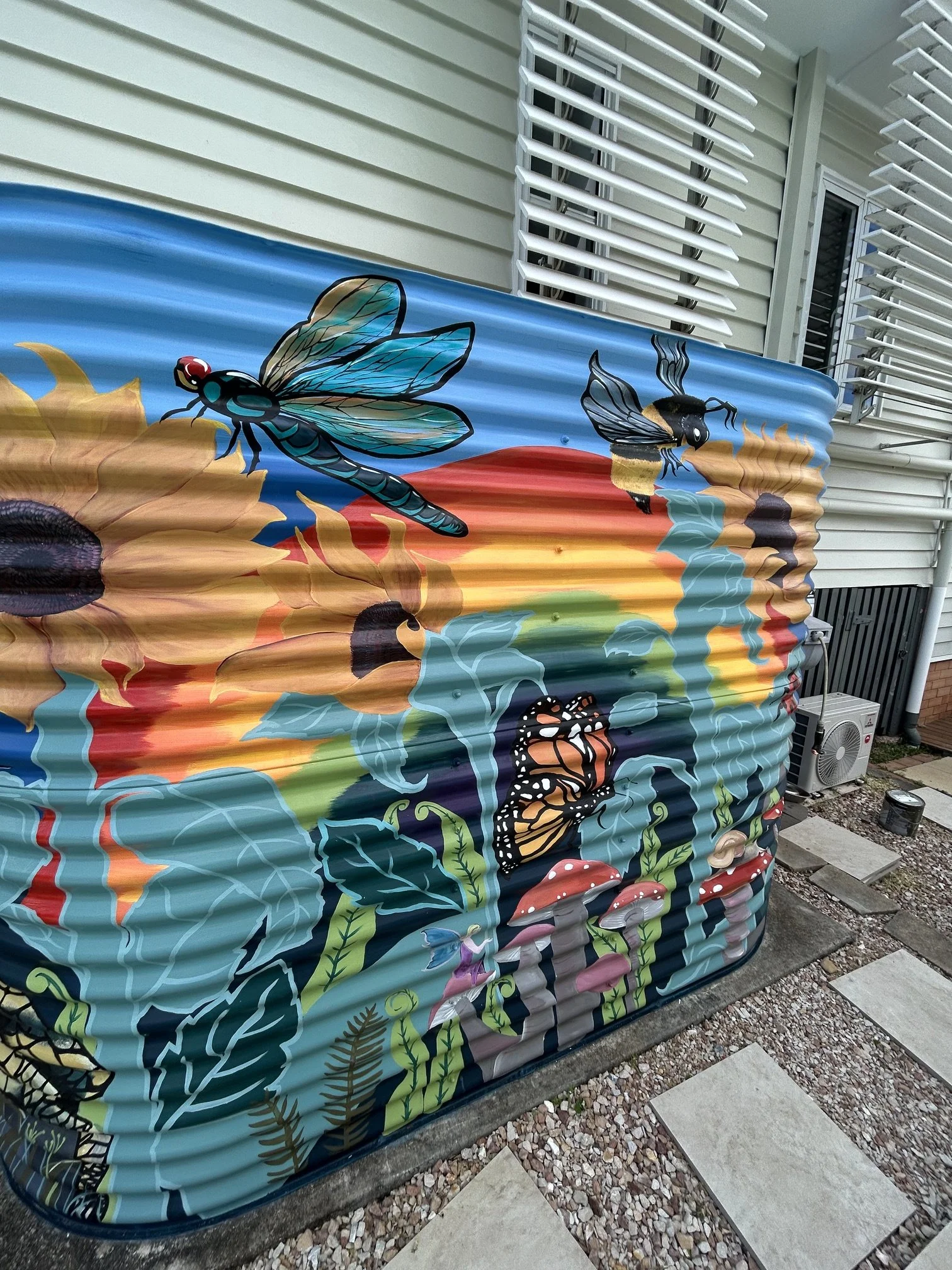 Water tank mural