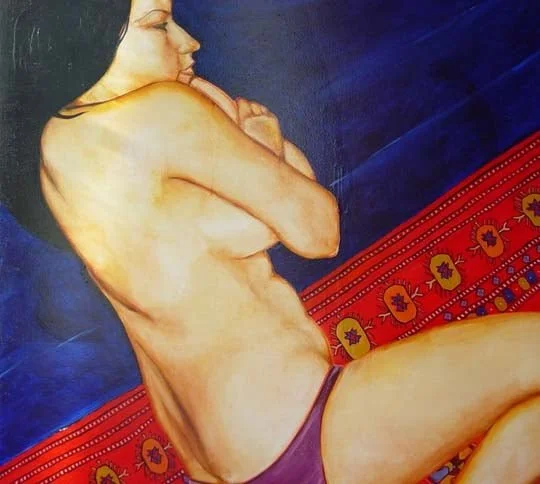 Jesse, just chillin.  Oil on canvas.  SOLD