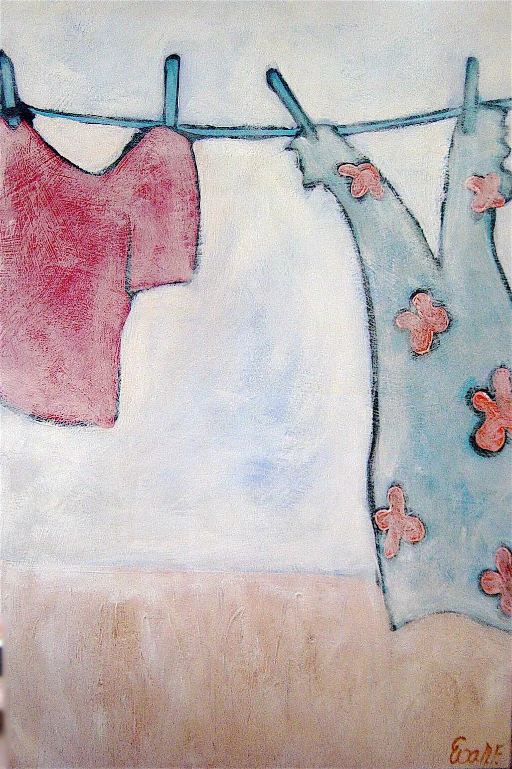 A Woman's Work.  Oil on canvas.  SOLD