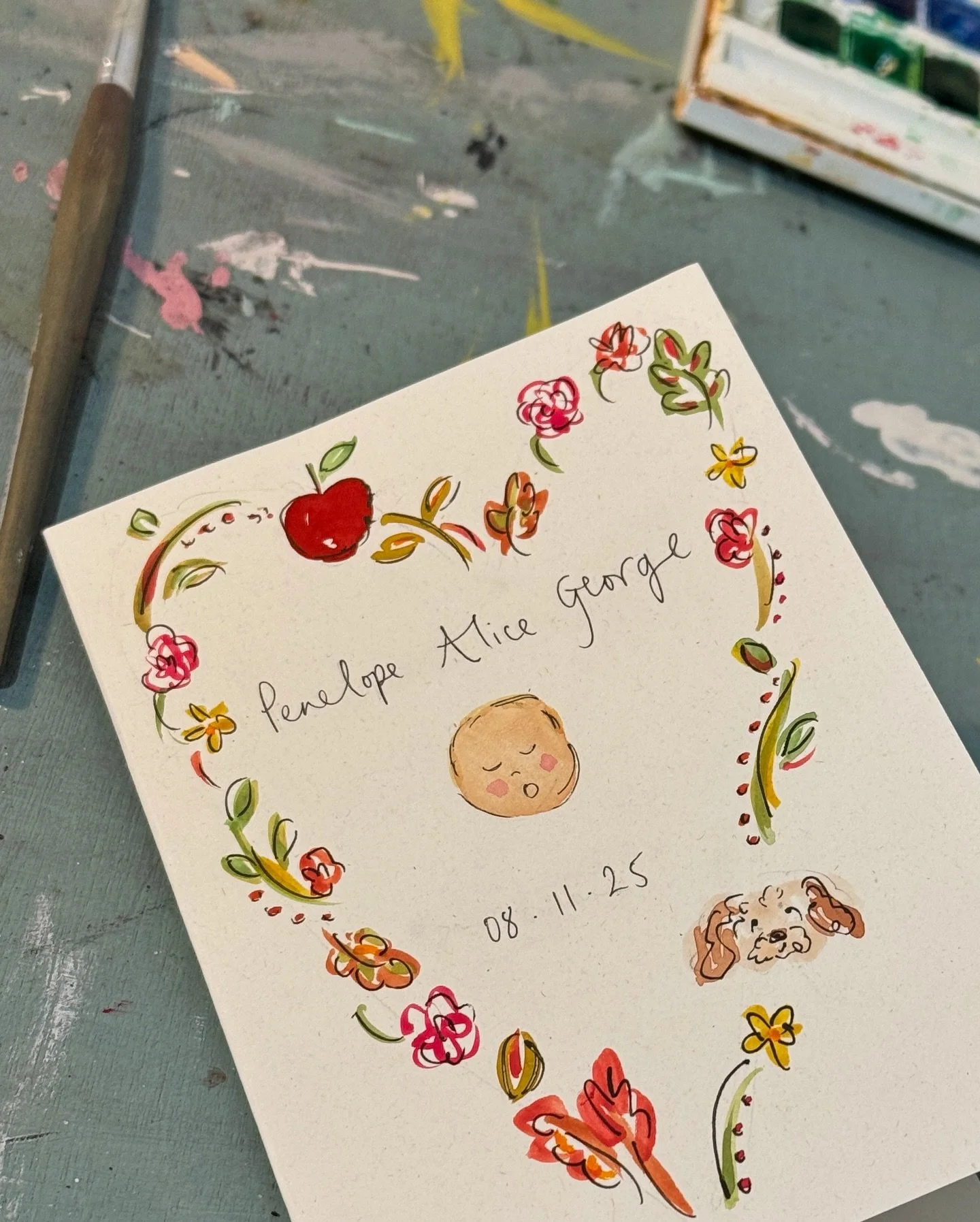 November - it was a good &lsquo;un 🍂 
💕 welcome Penelope George!
🐕 Sadly for Gryff we are now in &lsquo;post walk bath&rsquo; season
🪏 Allotment prep!!
🌞 Golden Sussex hills
🏰 Glastonbury Tor with Em
🕯️ Cosy candles
🎨 Dog Drawing
🌊 Crisp sea