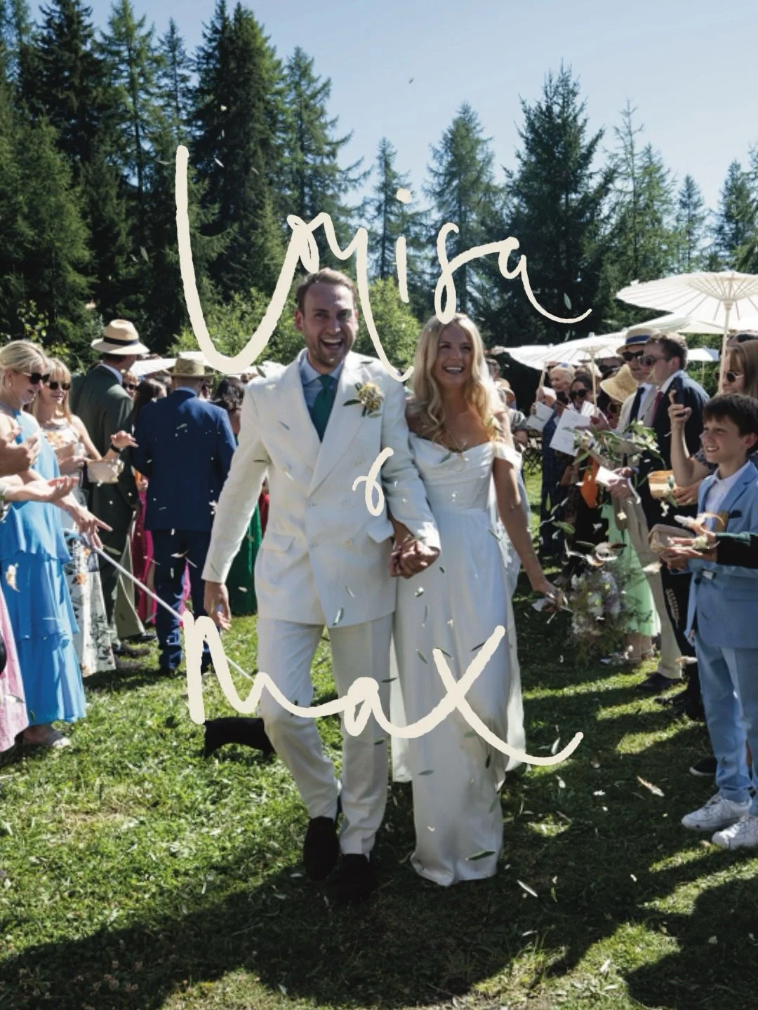 Louisa &amp; Max&rsquo;s Verbier wedding 💒 

High in the Verbier hills, the stationery for this gorgeous pair was inspired by the mountains in both summer and winter. Their invitation opened up to a map of Verbier with cute illustrations of the venu