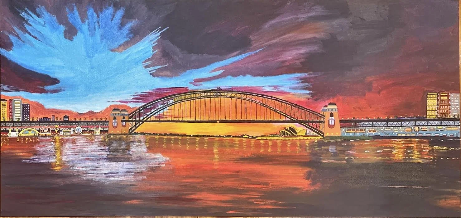 Sydney Harbour Bridge Magenta Dusk MEGA Print