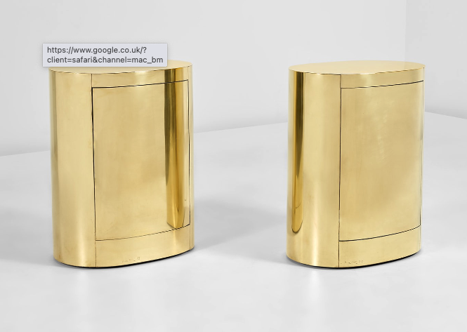 Gabriella Crespi Pair of 'Bar Ovale' cabinets, from the 'Menhir' series. designed 1976, produced 1979 Image © Phillips
