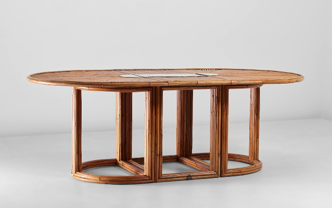 Gabriella CrespiExtendable dining table, from the 'Rising Sun' series circa 1975 Image  © Phillips