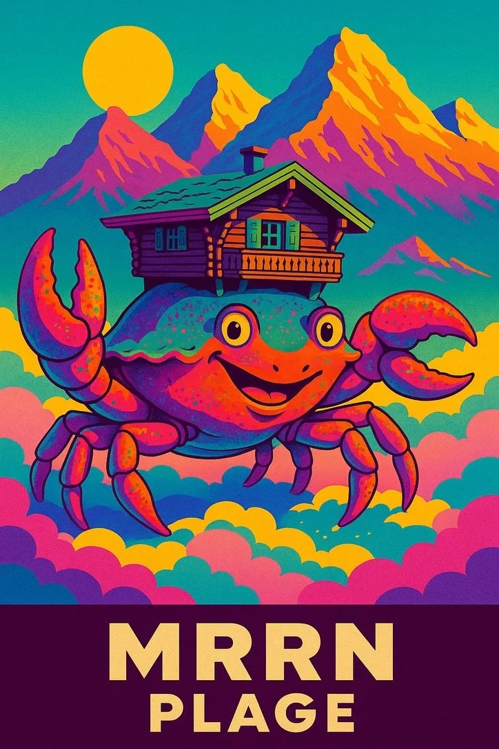 Chaletkrabbe. Original. A0. Mit NFT. Annex.