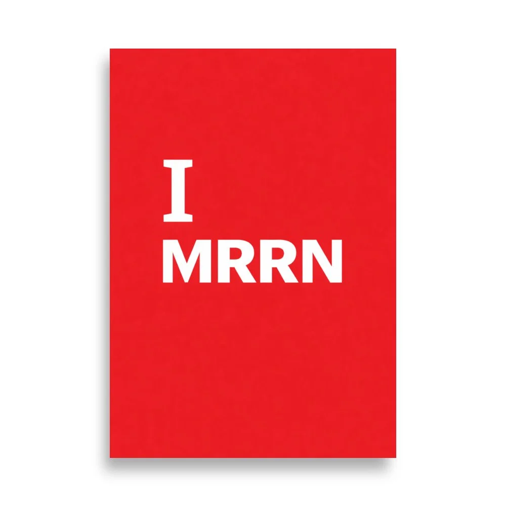 MRRN "I ... MRRN" Weiss auf Rot - Daniel Frei