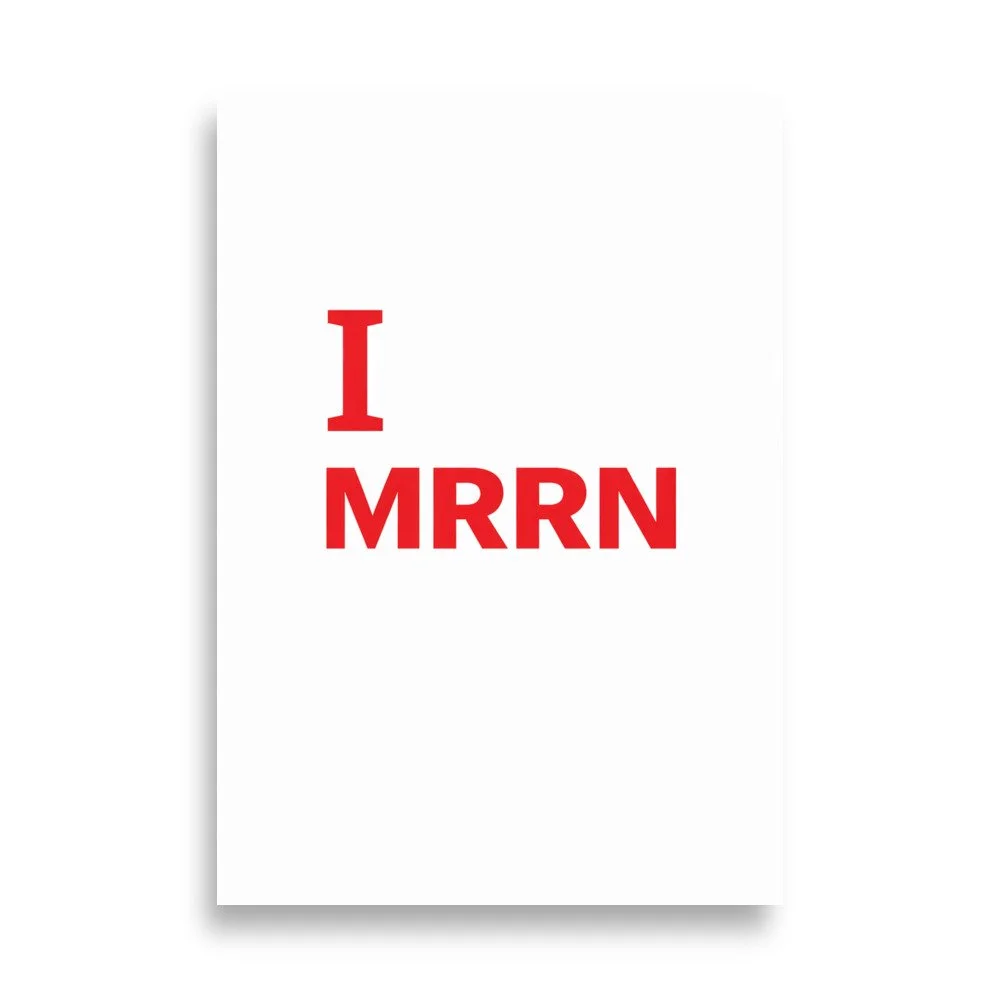 MRRN "I ... MRRN" Rot auf Weiss - Daniel Frei