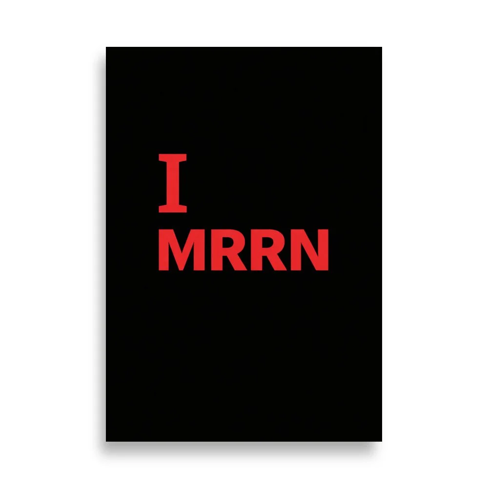MRRN "I ... MRRN" Rot auf Schwarz - Daniel Frei