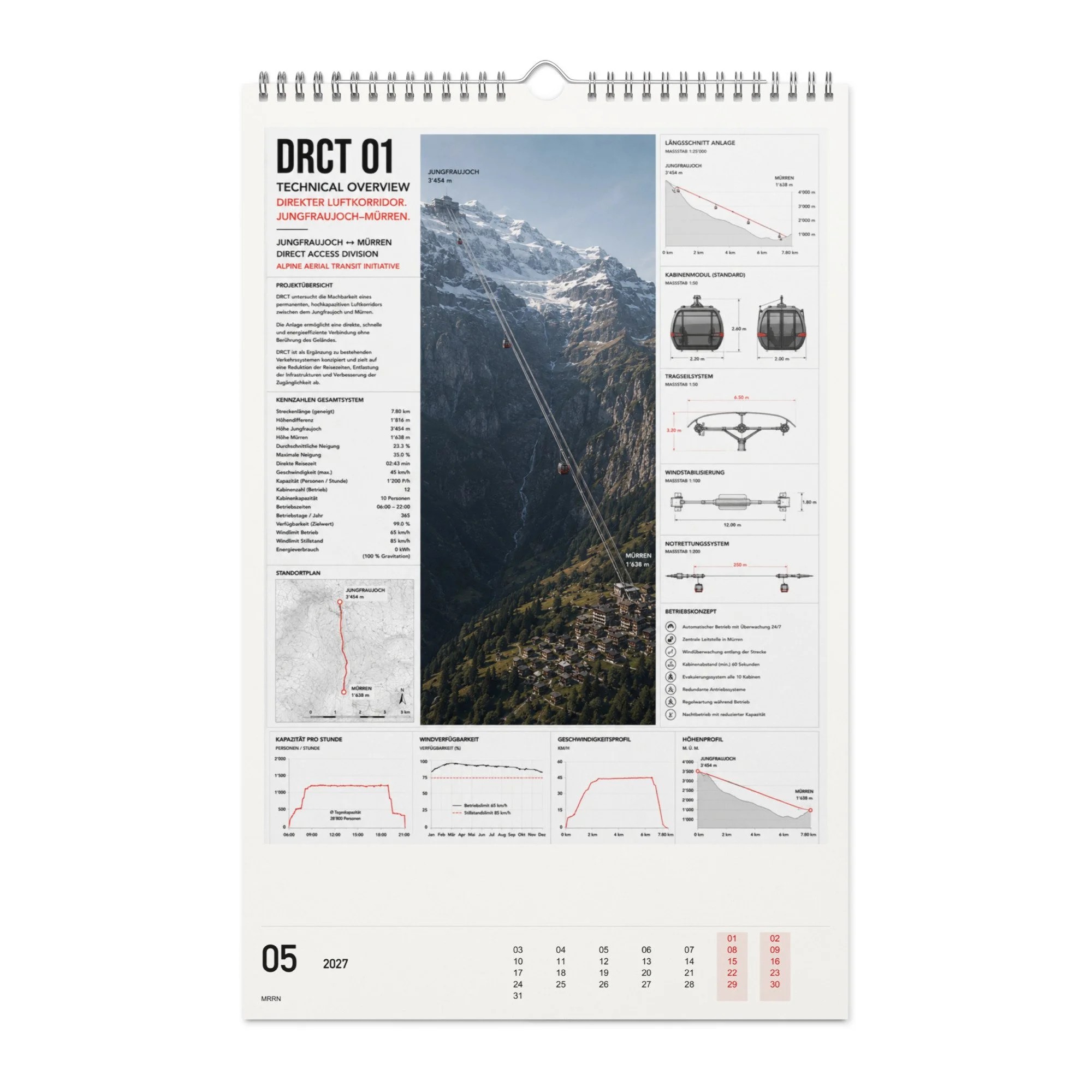 Total Accessibility Kalender 2027, Monat 05: DRCT – Direkt. / Imaginary infrastructure, month 05.