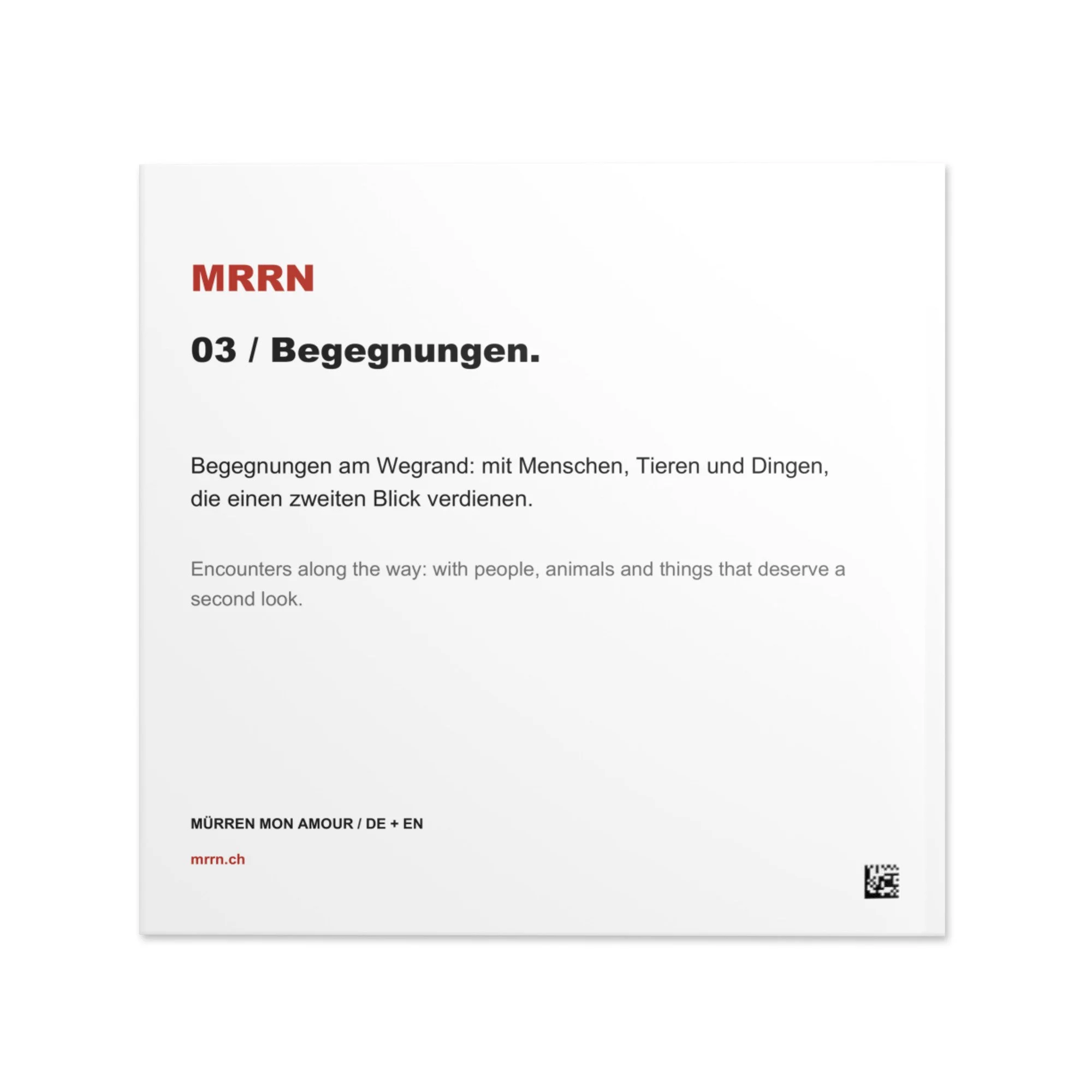 Rückseite des zweisprachigen Bildbuchs Begegnungen von Daniel Frei.