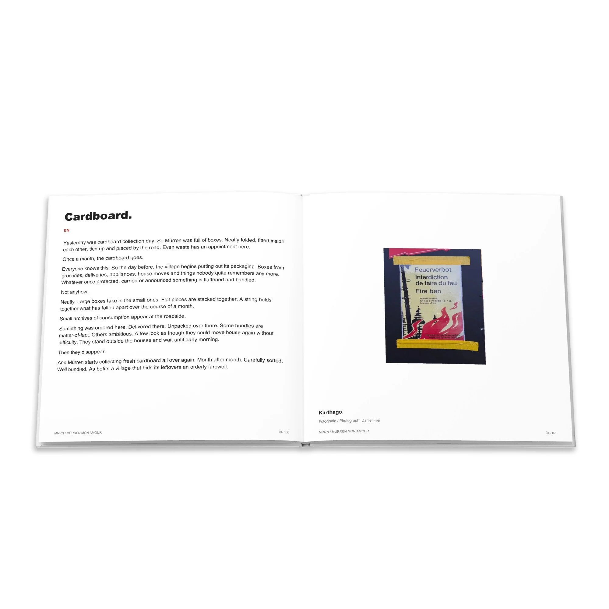 Englischer Text Altkarton und fotografierter Aushang zum Beitrag Karthago.