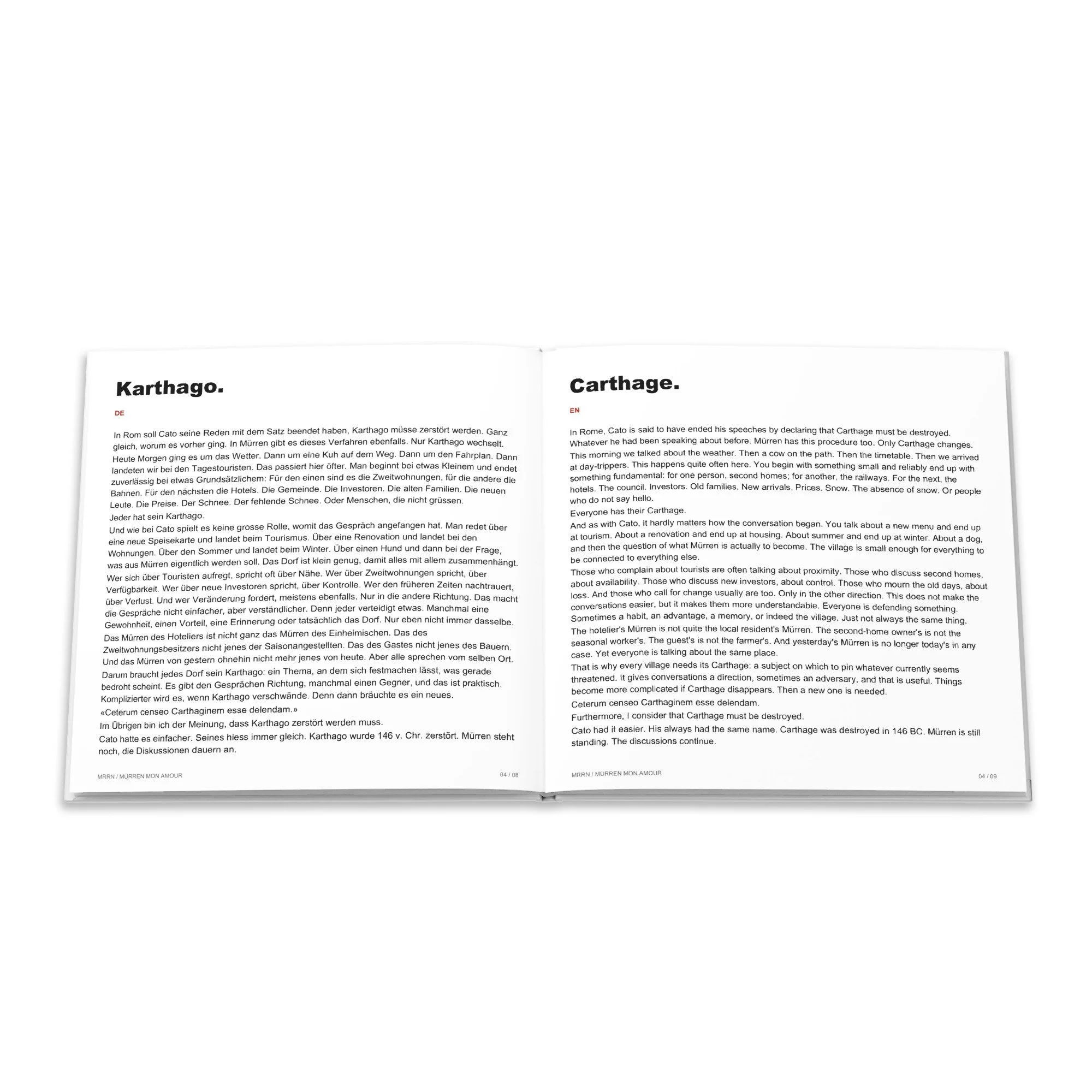 Deutscher und englischer Text zum Beitrag Karthago.