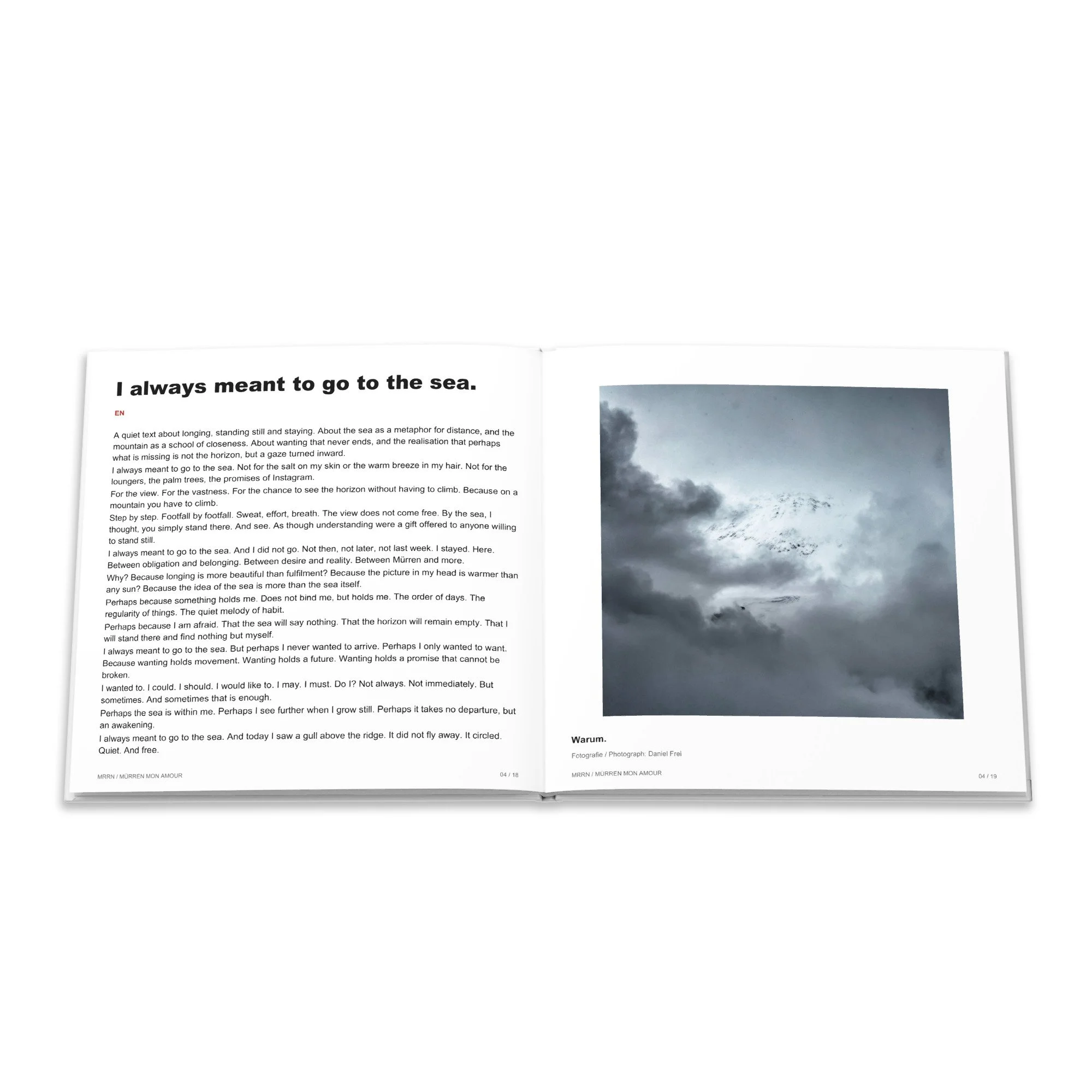 Englischer Text Ich wollte eigentlich immer ans Meer und Bergfotografie zum Beitrag Warum.