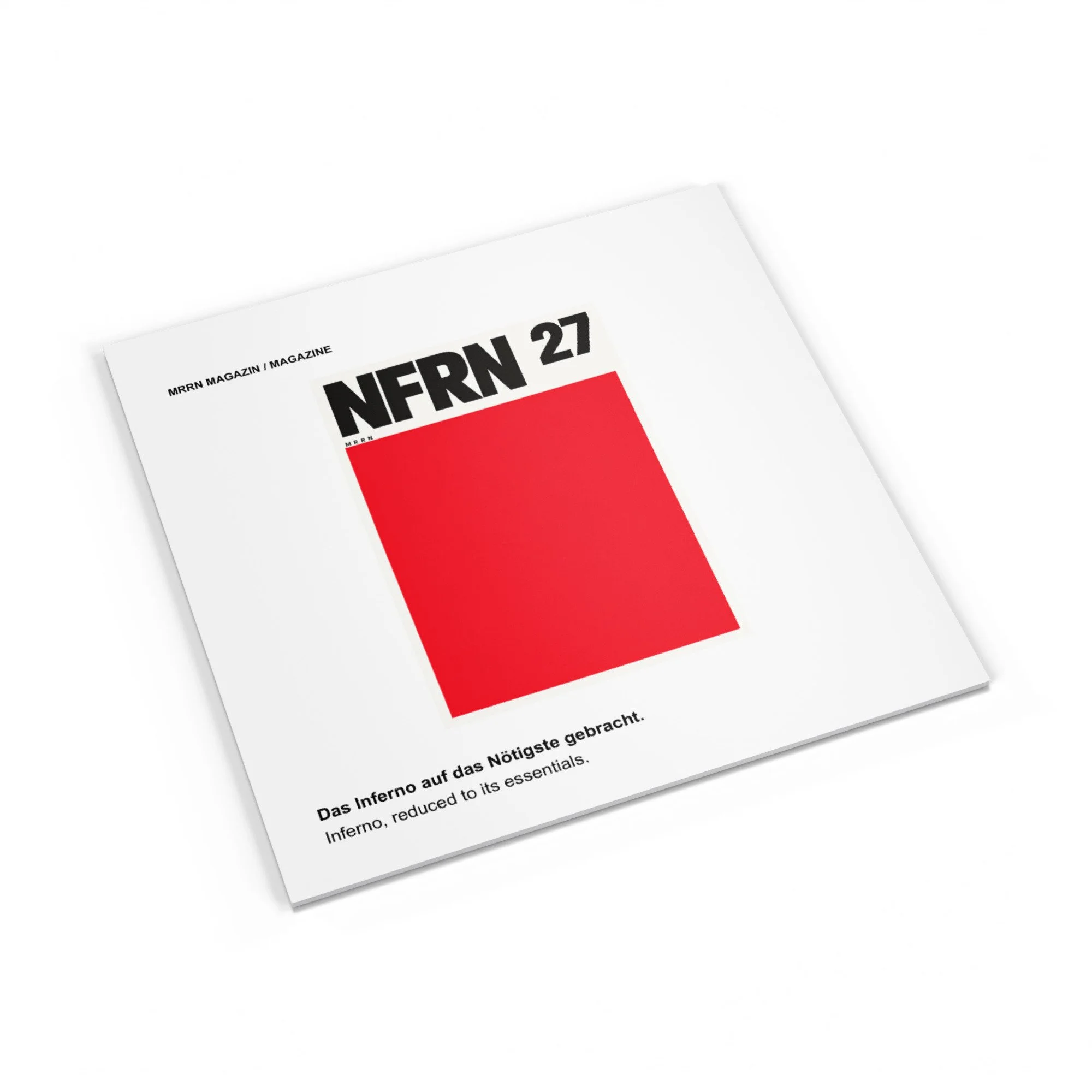 NFRN 27. Matter Vorderumschlag mit rotem Titelmotiv. / Matte front cover with the red title work.