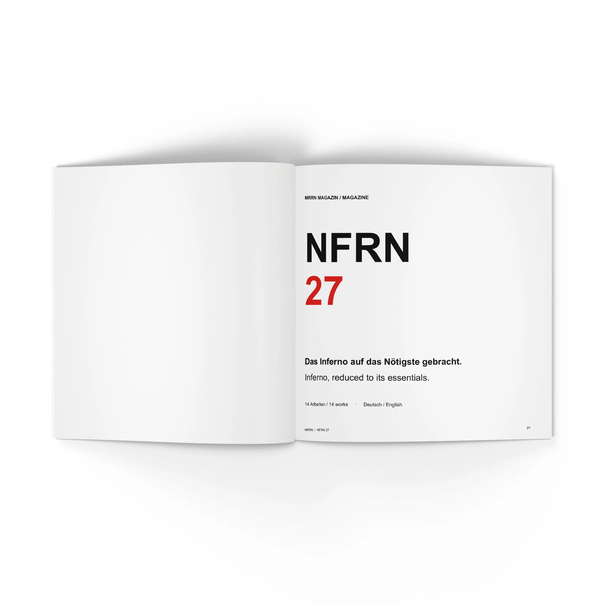 NFRN 27. Innere Titelseite des zweisprachigen Magazins. / Title page of the bilingual magazine.