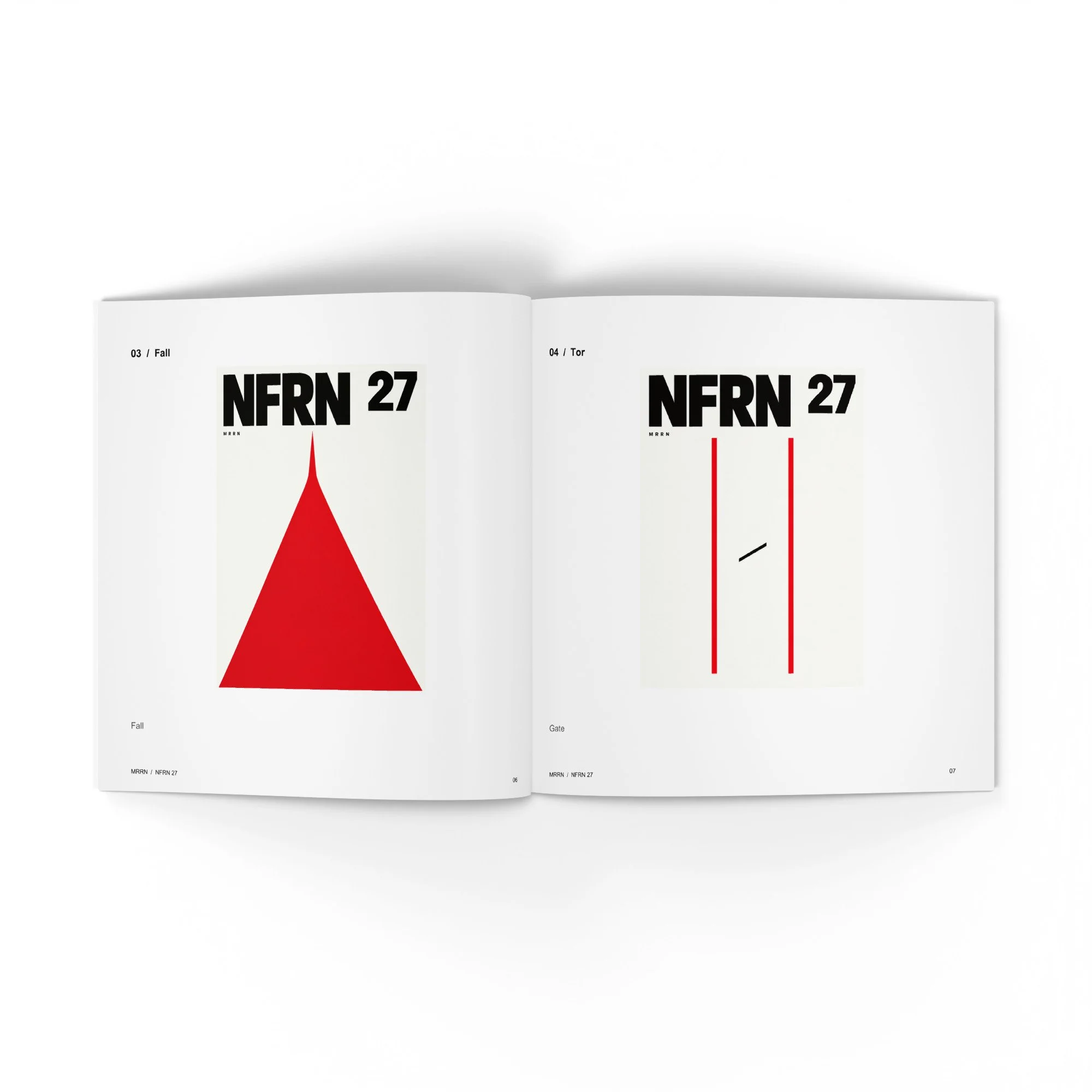 NFRN 27. Die Arbeiten Fall und Tor. / The works Fall and Gate.