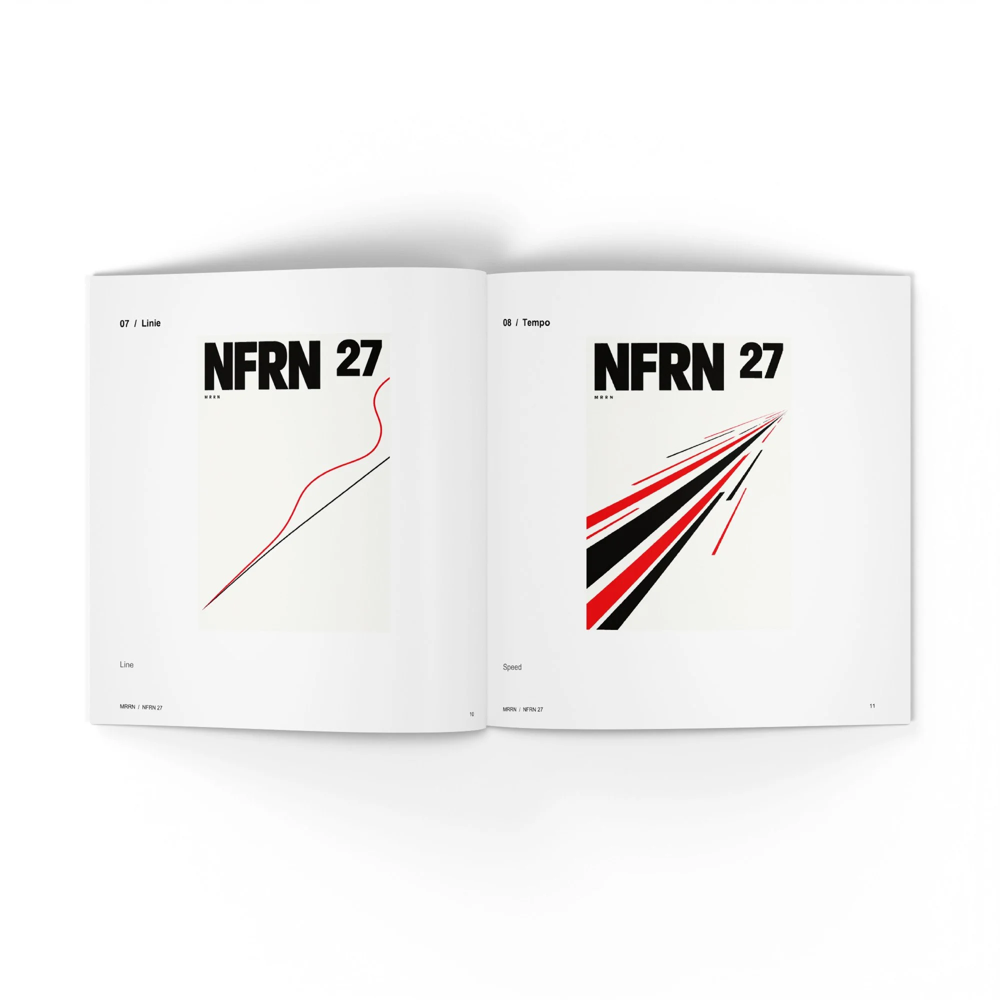 NFRN 27. Die Arbeiten Linie und Tempo. / The works Line and Speed.