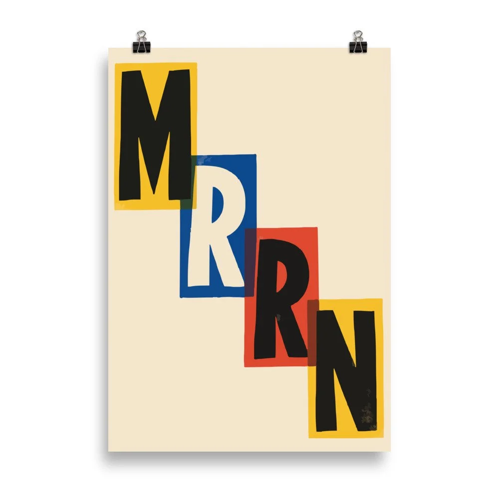MRRN / ELSEWHERE — Paris 1954 (ELS-05), mattes Plakat 70 × 100 cm von Daniel Frei, 2026. / Matte portrait poster, unframed.
