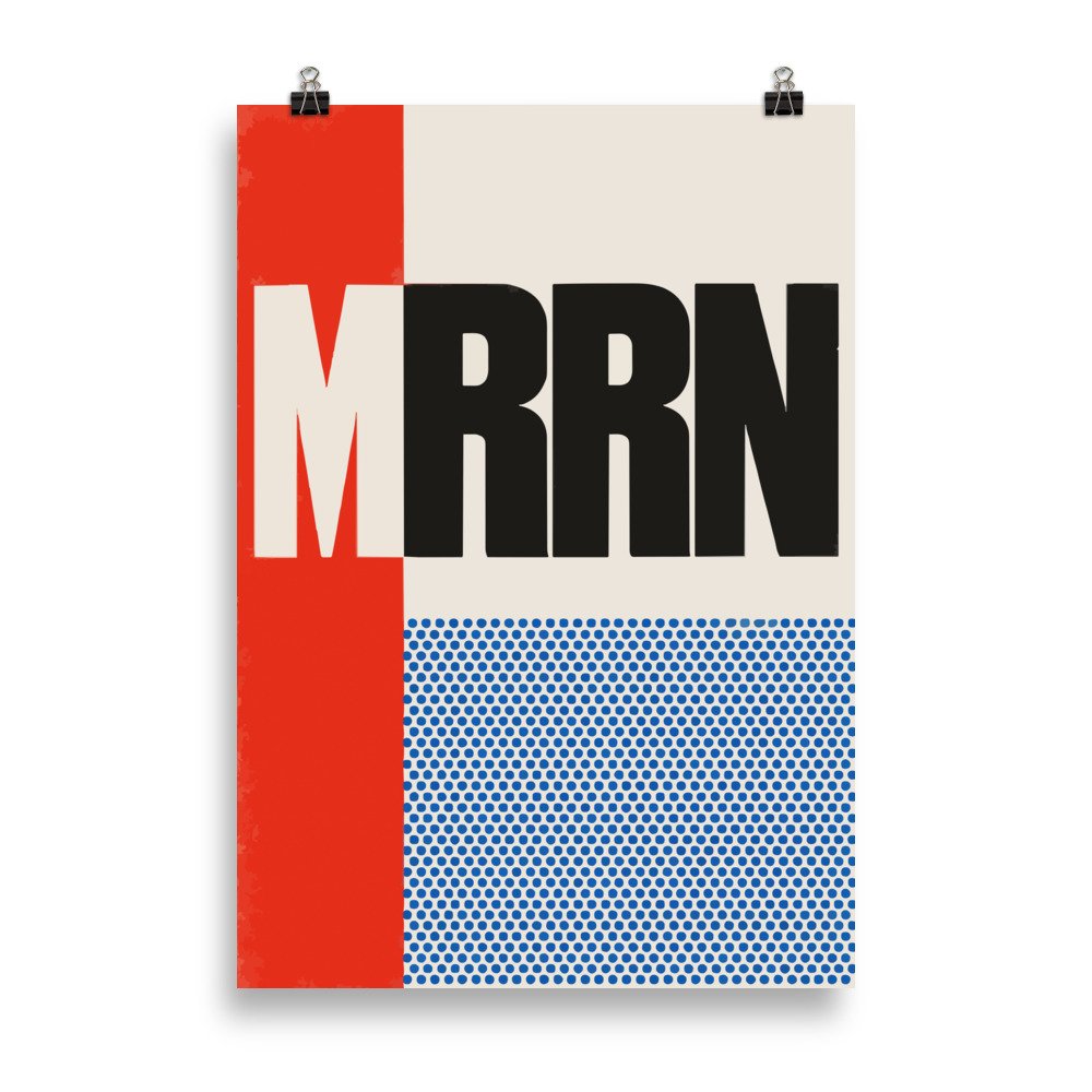 MRRN / ELSEWHERE — New York 1961 (ELS-08), mattes Plakat 70 × 100 cm von Daniel Frei, 2026. / Matte portrait poster, unframed.