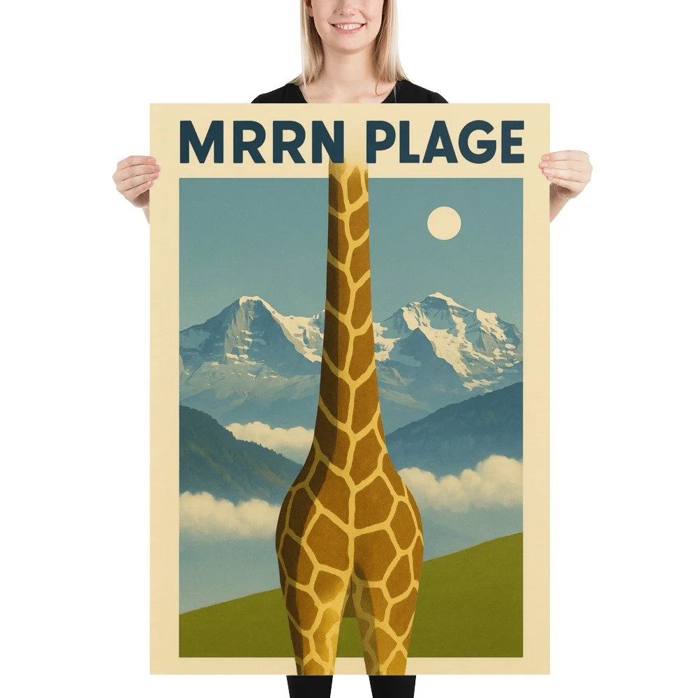 Giraffe. 70 × 100 cm.