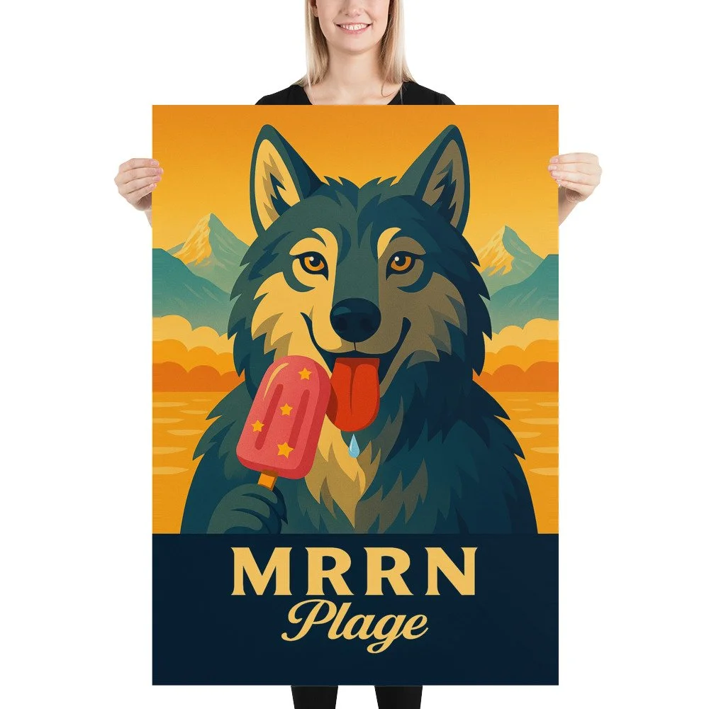 Wolf. 70 × 100 cm.