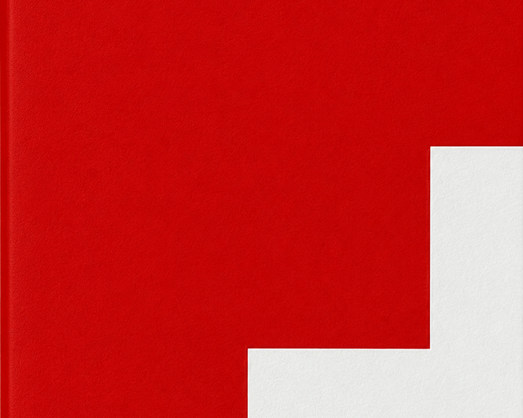 Understanding Switzerland — a white Swiss cross on red. Artwork by Daniel Frei / MRRN.