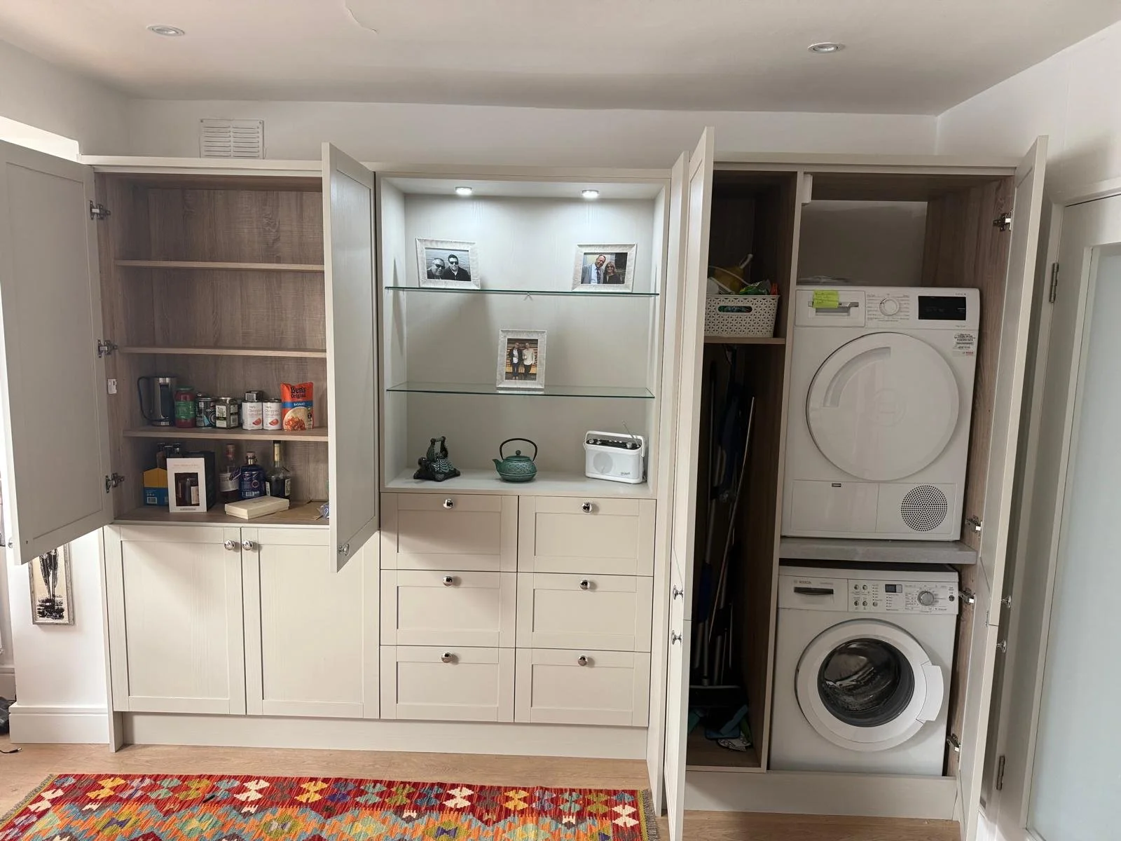 custom units with washer dryer display cabinet dublin