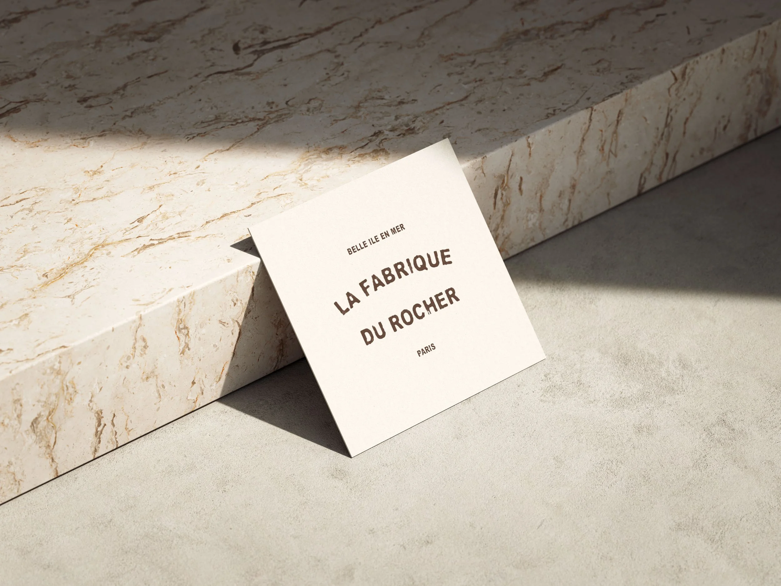 presentation card mockup la fabrique du rocher